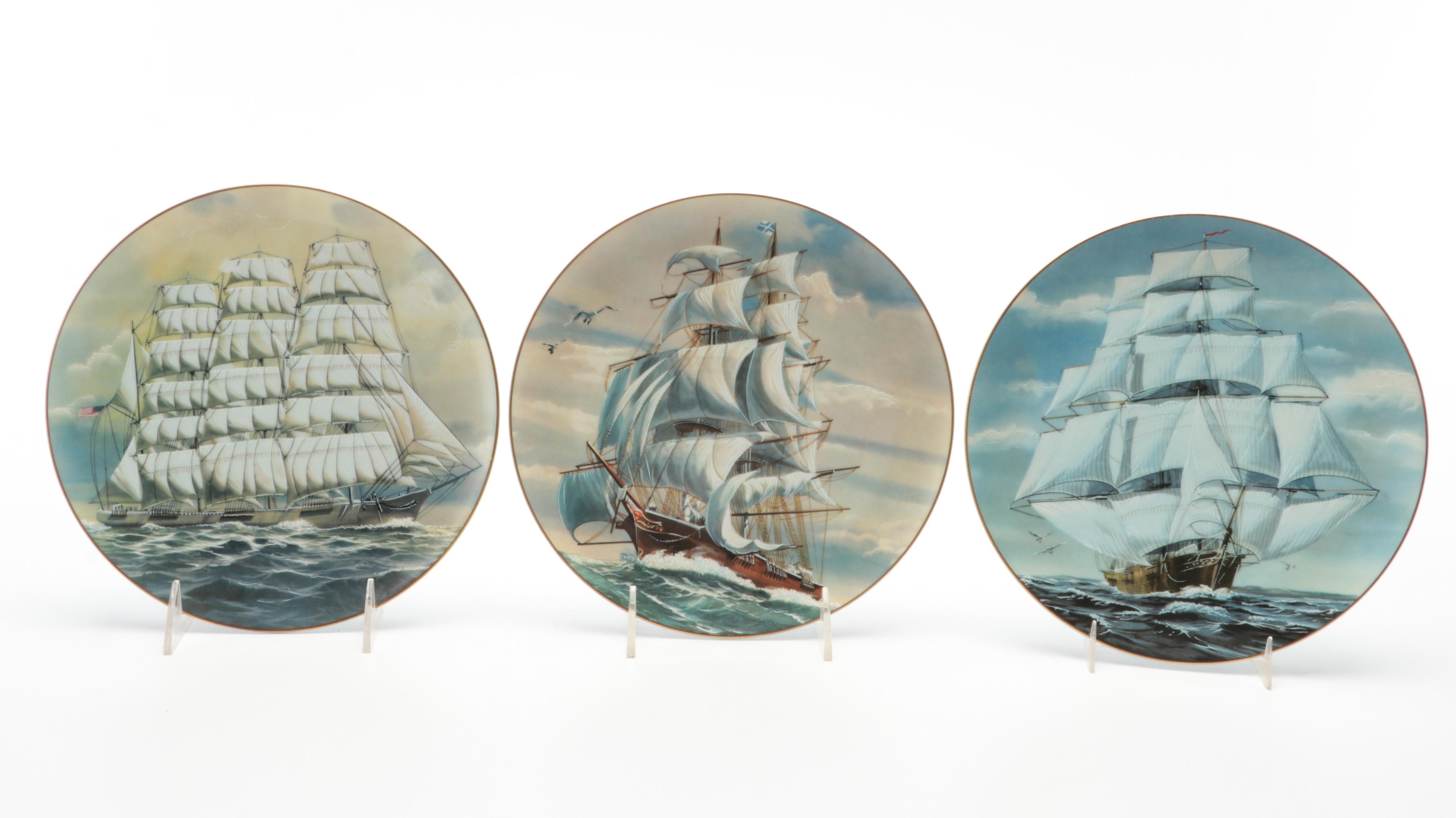 Rosenthal for The Danbury Mint "The Flying Cloud" and Other Sailing Ships Plates