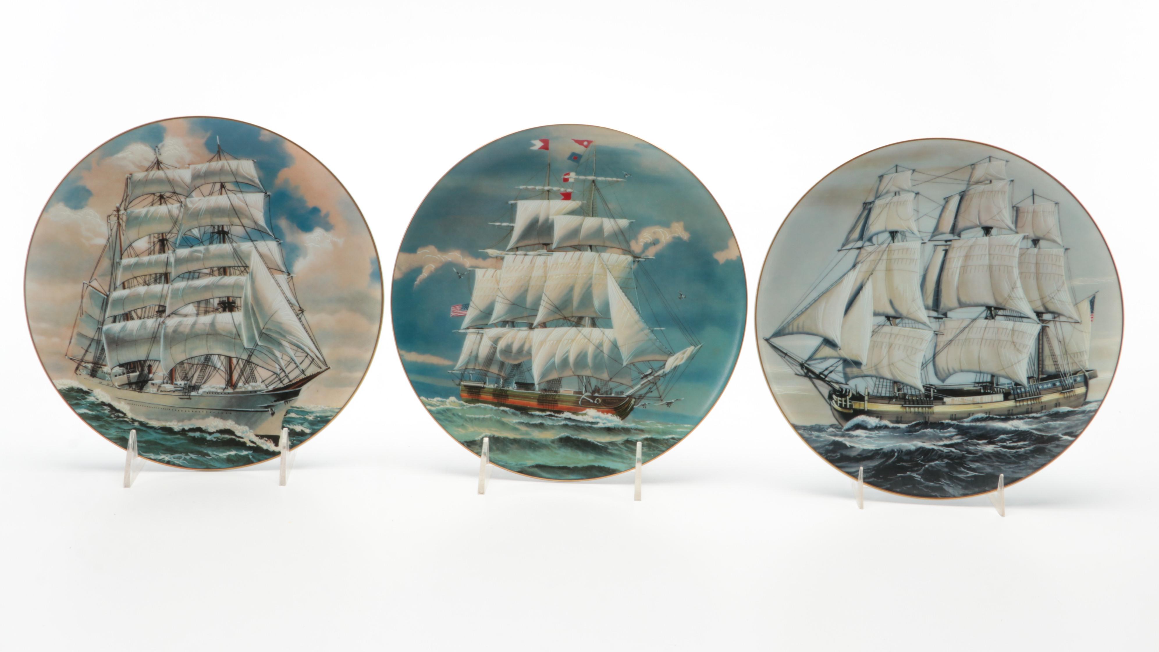 Rosenthal for The Danbury Mint "The Flying Cloud" and Other Sailing Ships Plates