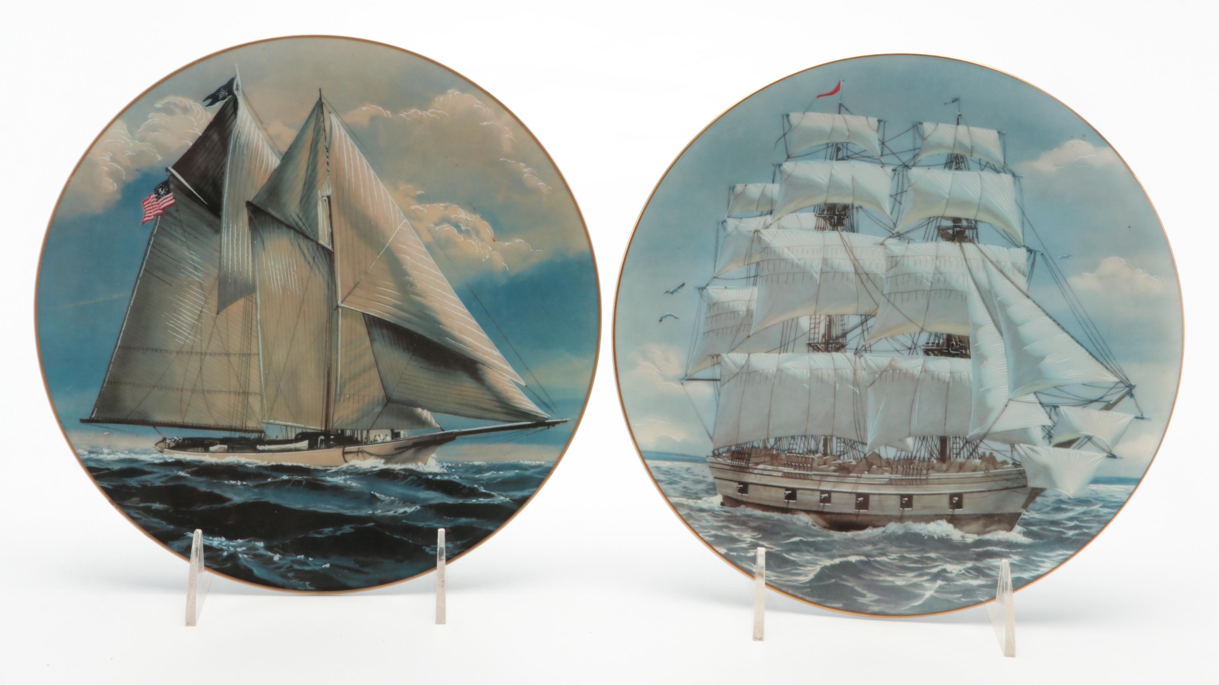 Rosenthal for The Danbury Mint "The Flying Cloud" and Other Sailing Ships Plates