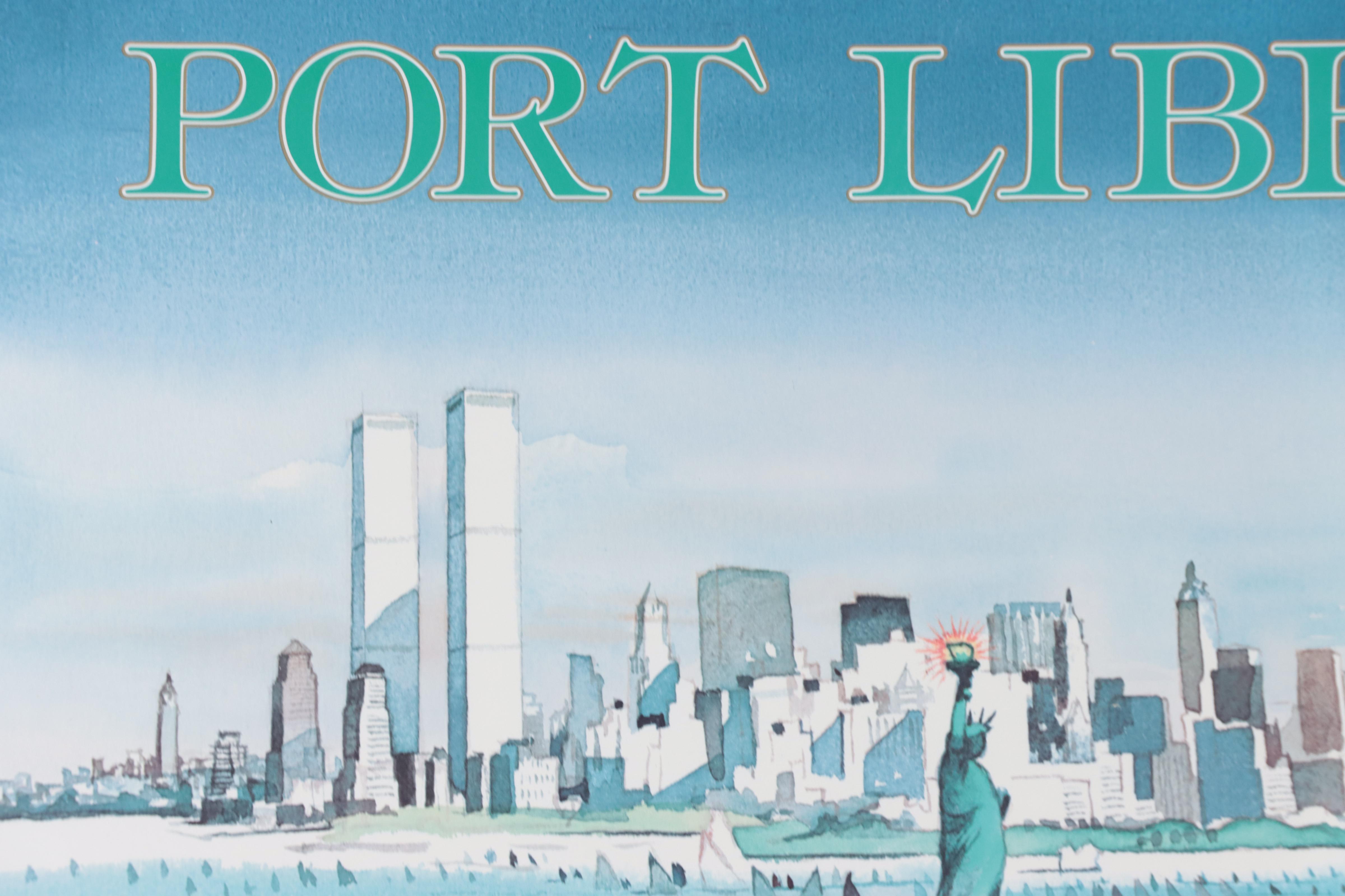 Offset Lithograph After Dong Kingman "Port Liberté," 21st Century