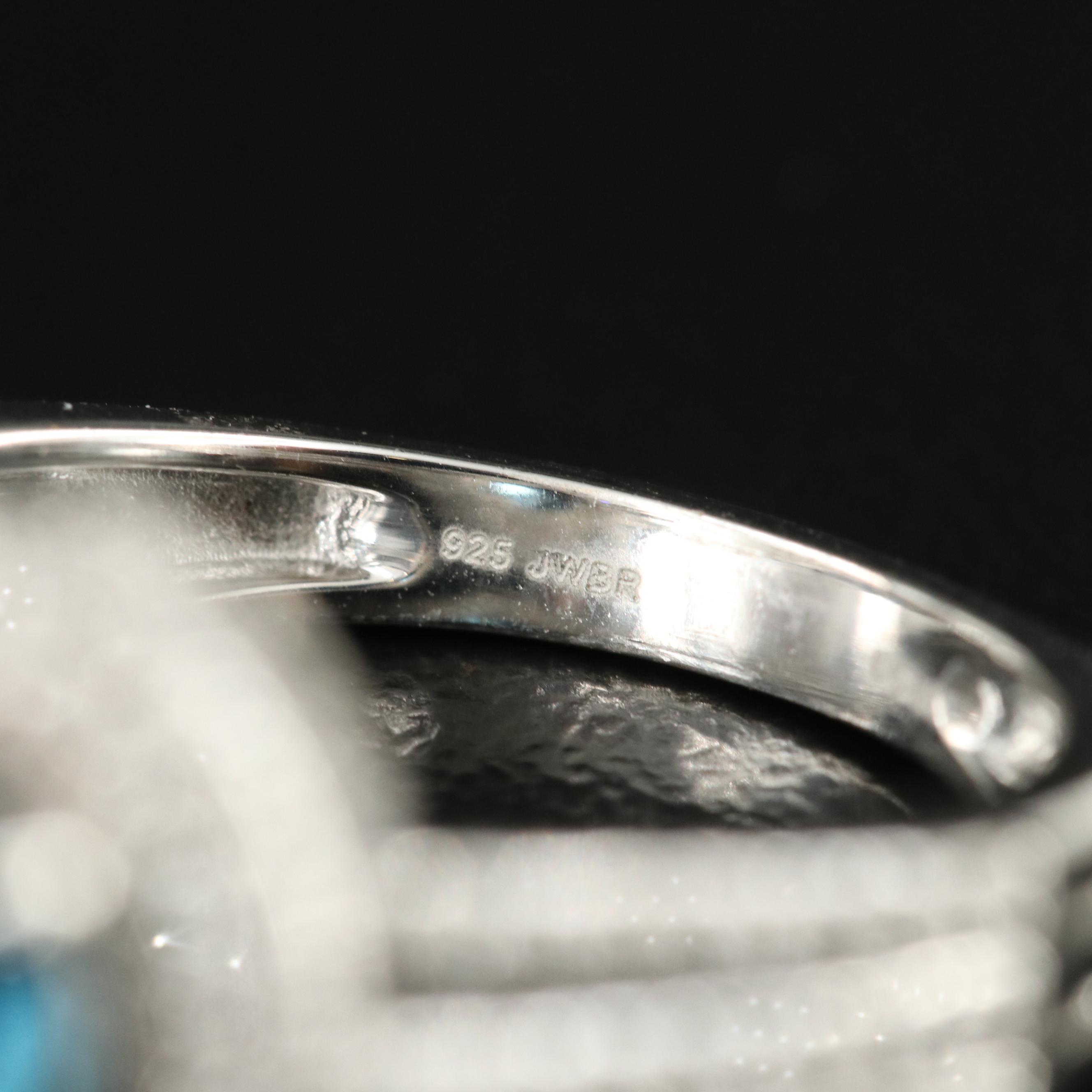 Sterling London Blue Topaz and Topaz Ring