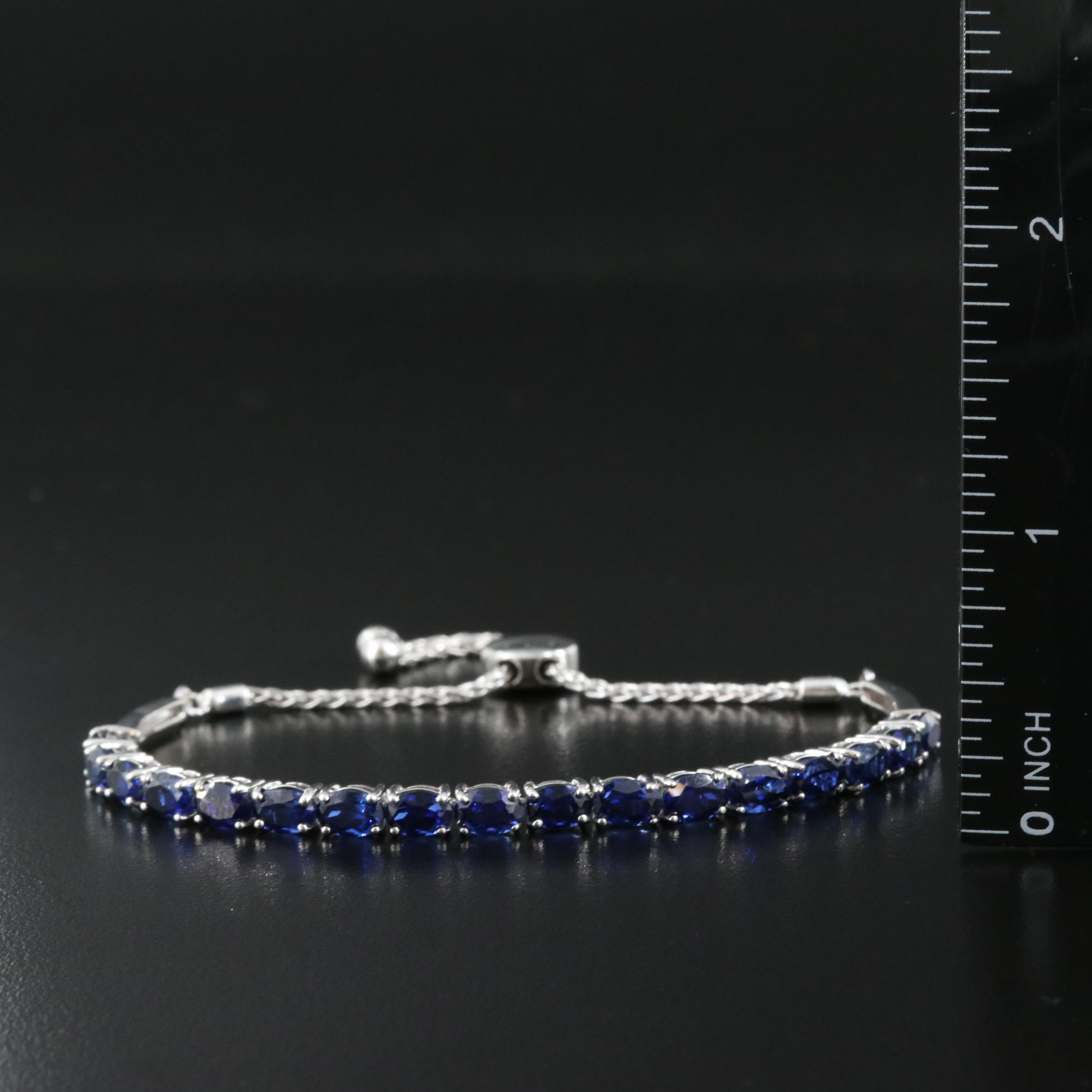 Sterling Sapphire Bolo Bracelet