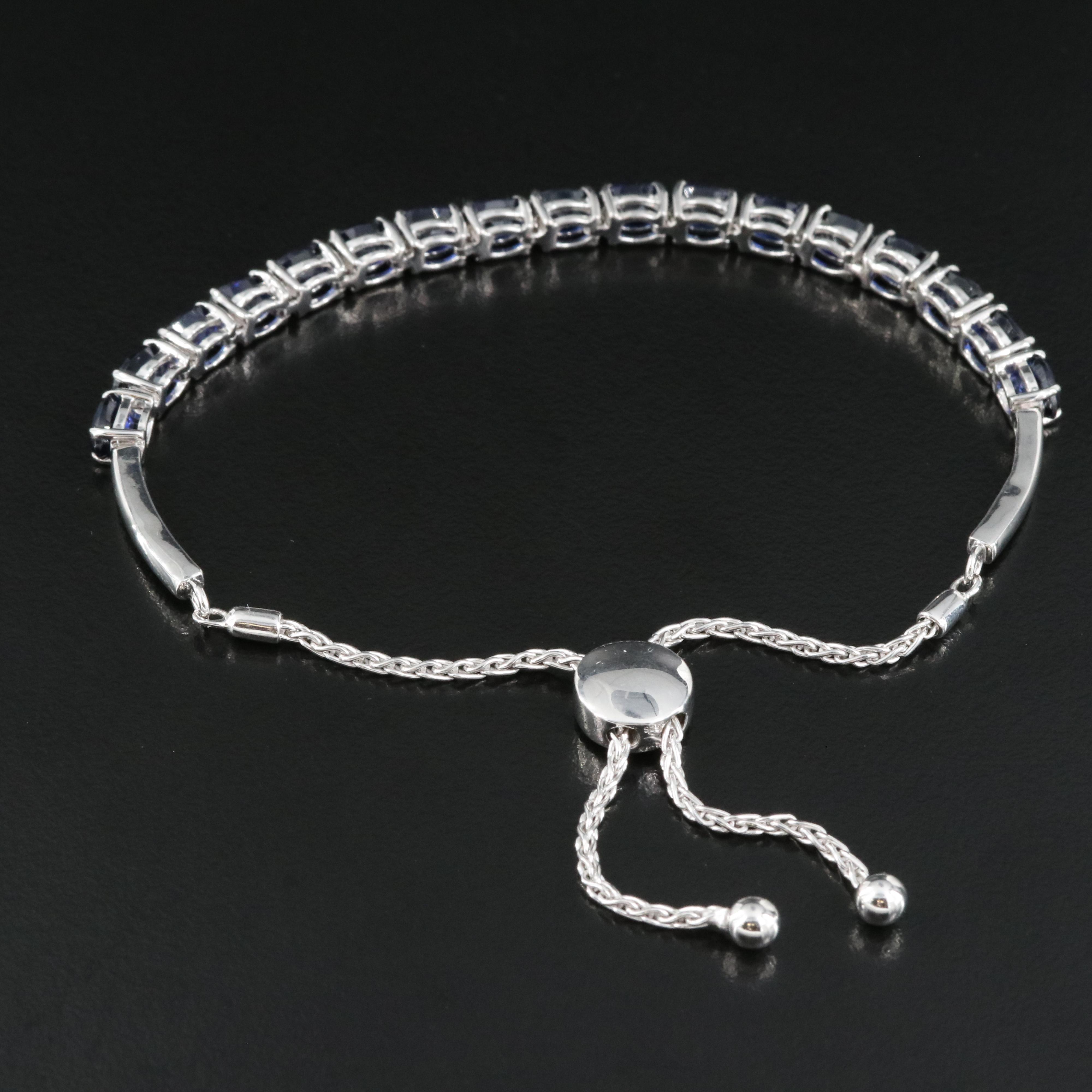 Sterling Sapphire Bolo Bracelet