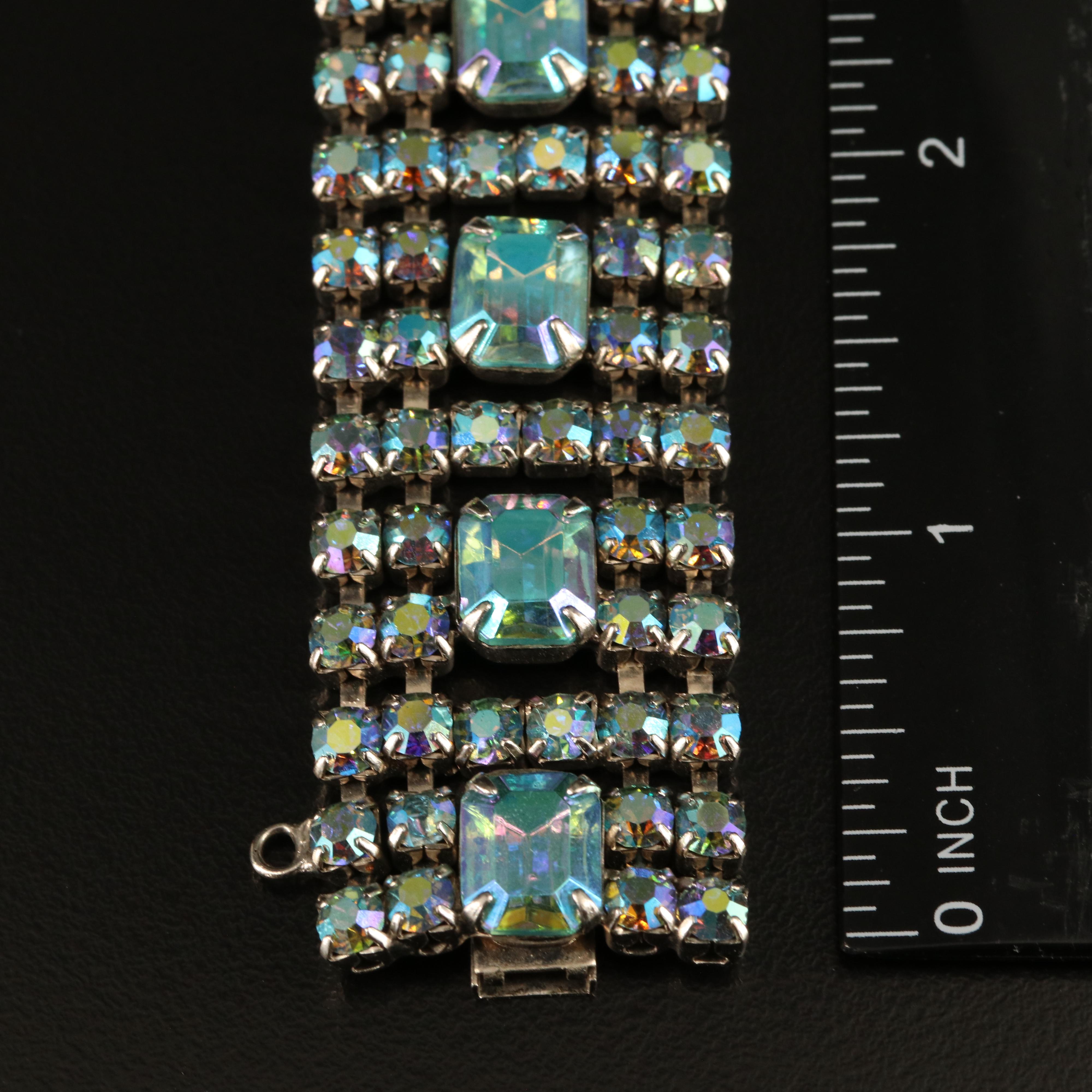 Rhinestone Bracelet and Statement Necklace