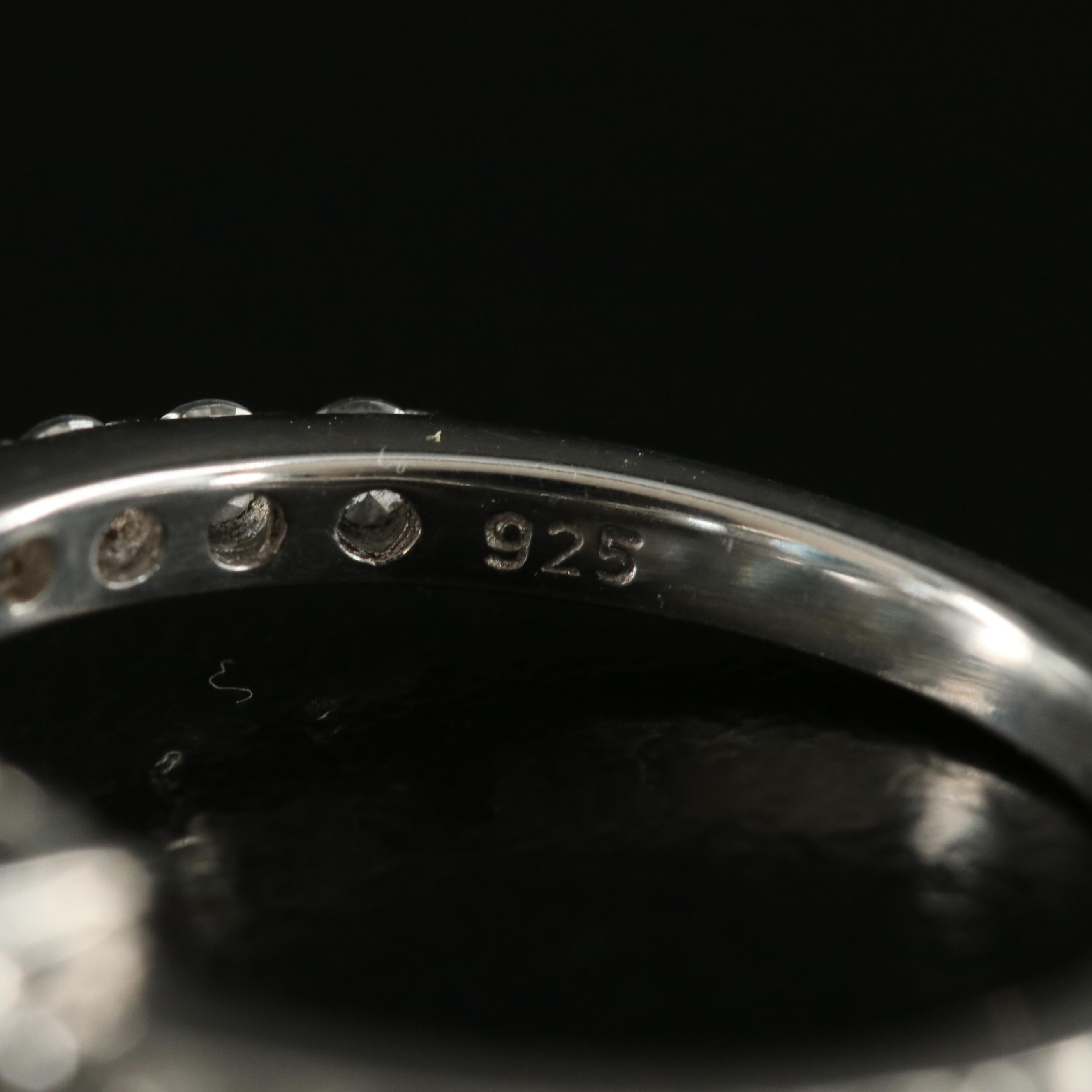 Sterling Topaz and Zircon Ring