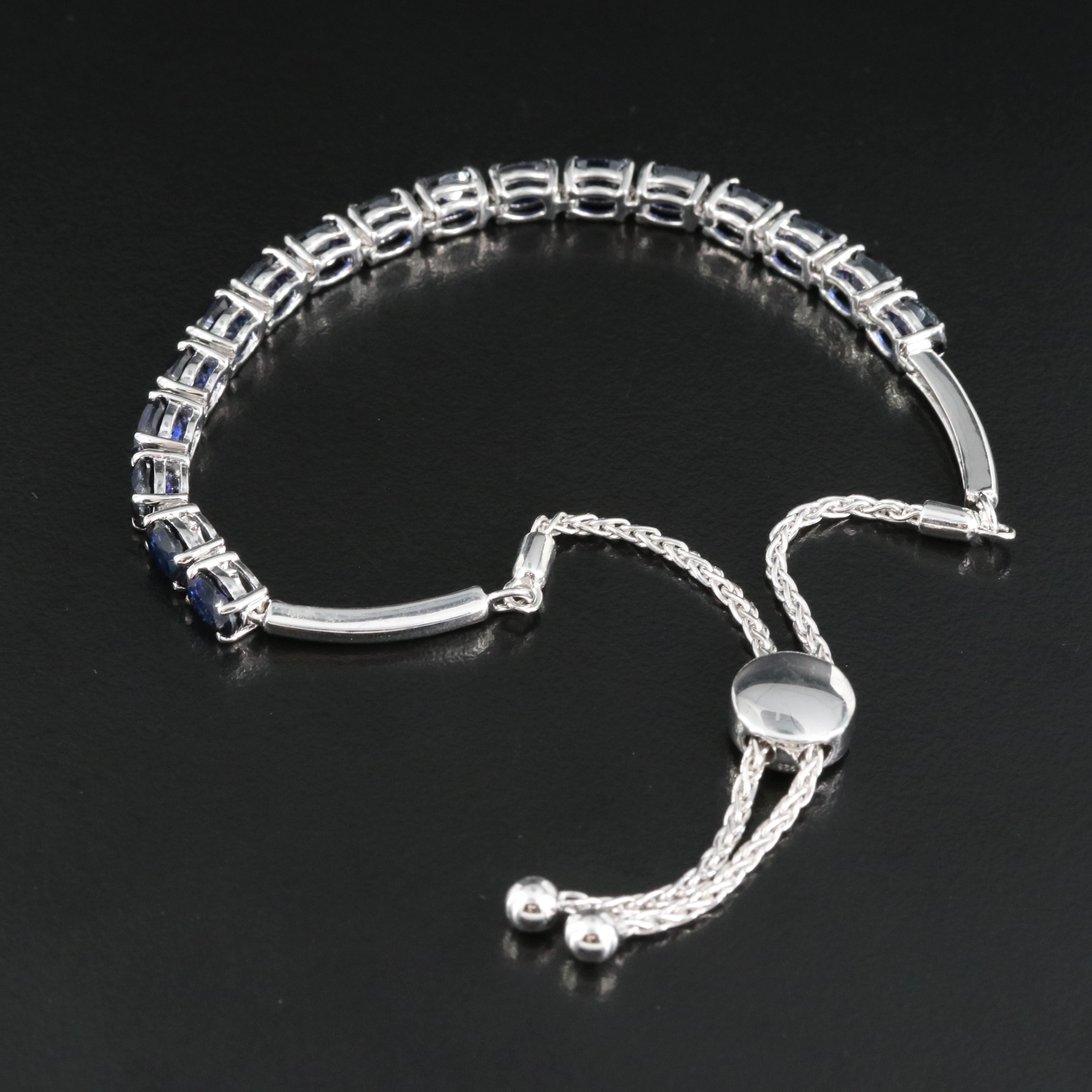 Sterling Sapphire Bolo Bracelet