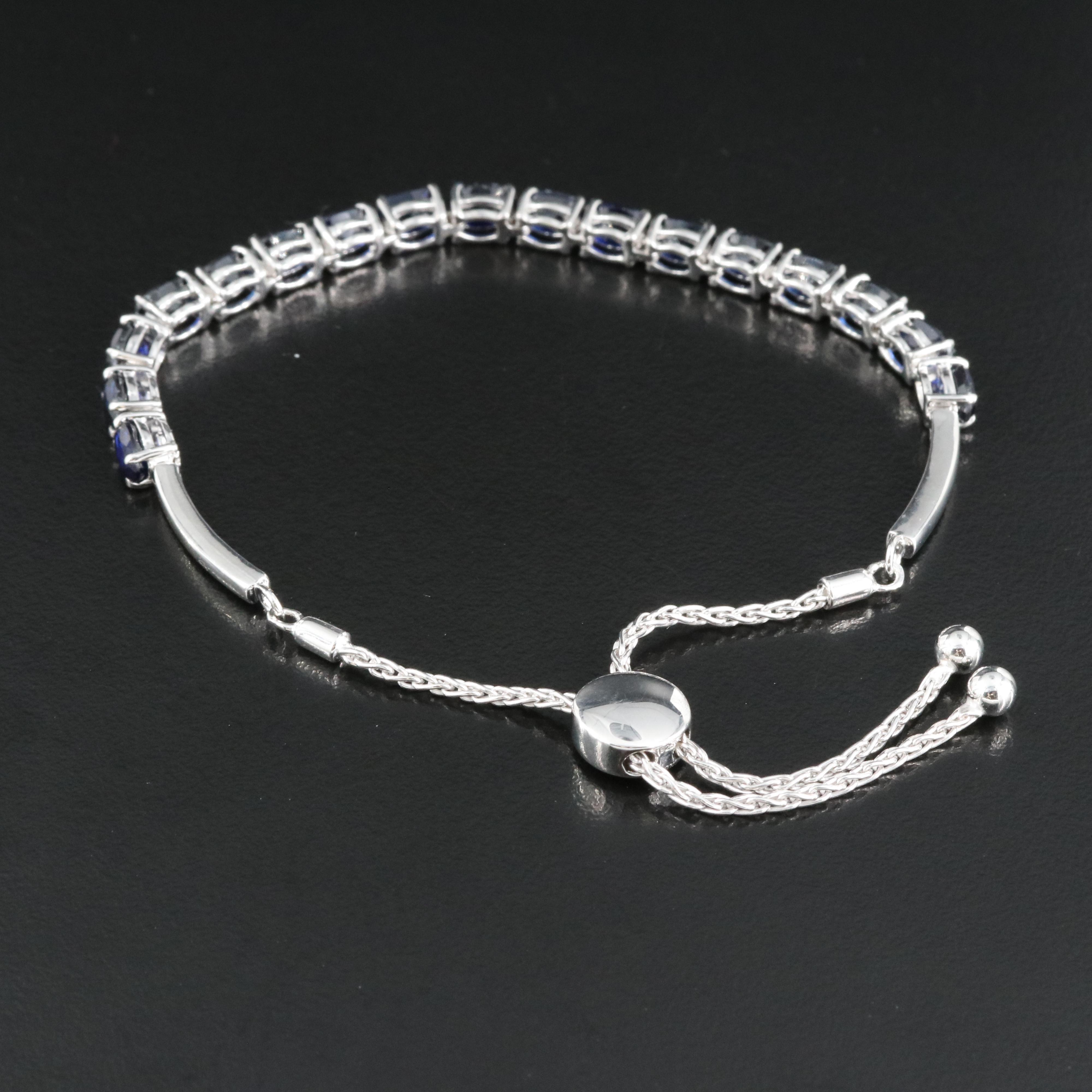 Sterling Sapphire Bolo Bracelet