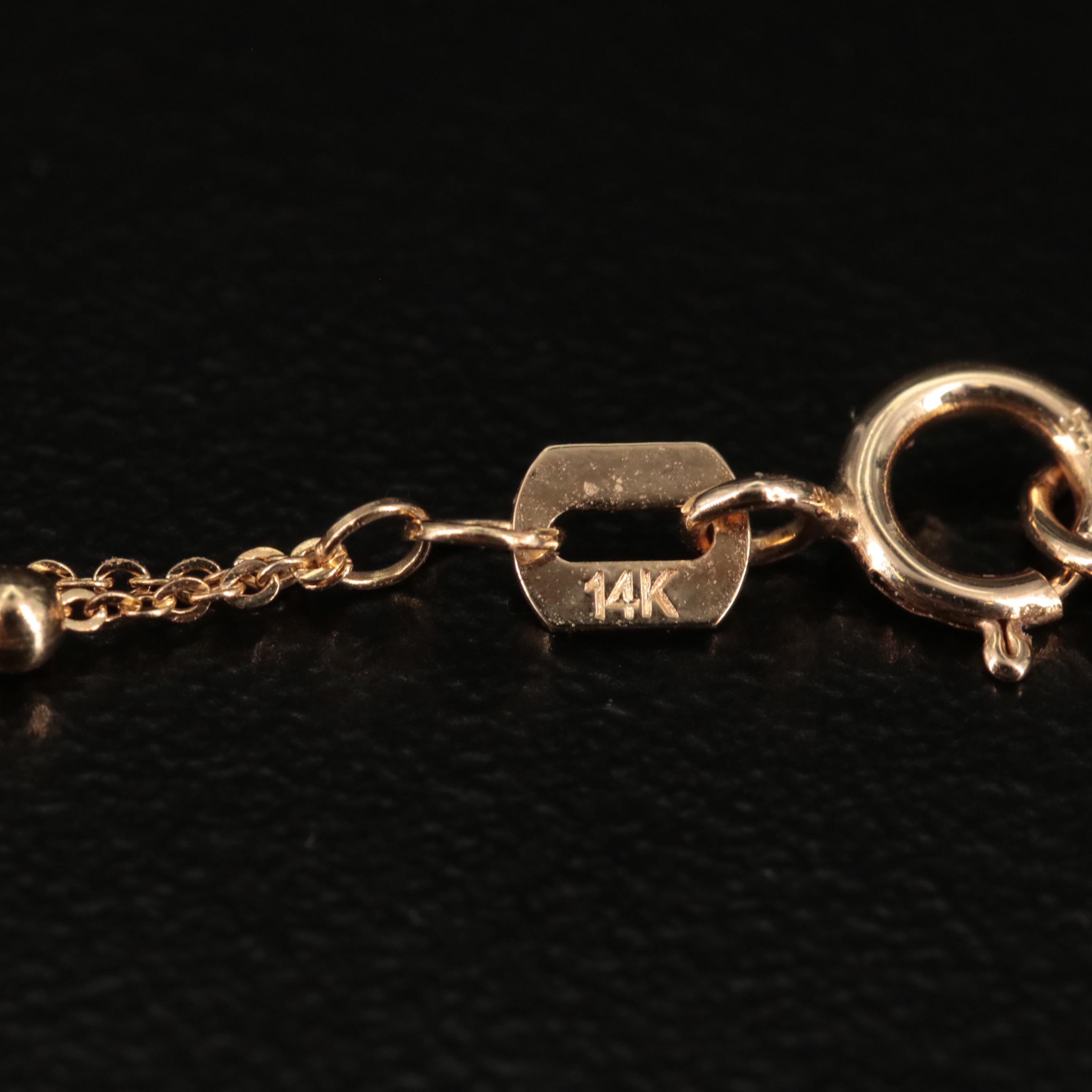 14K Double Layered Chain with Heart Pendant Necklace