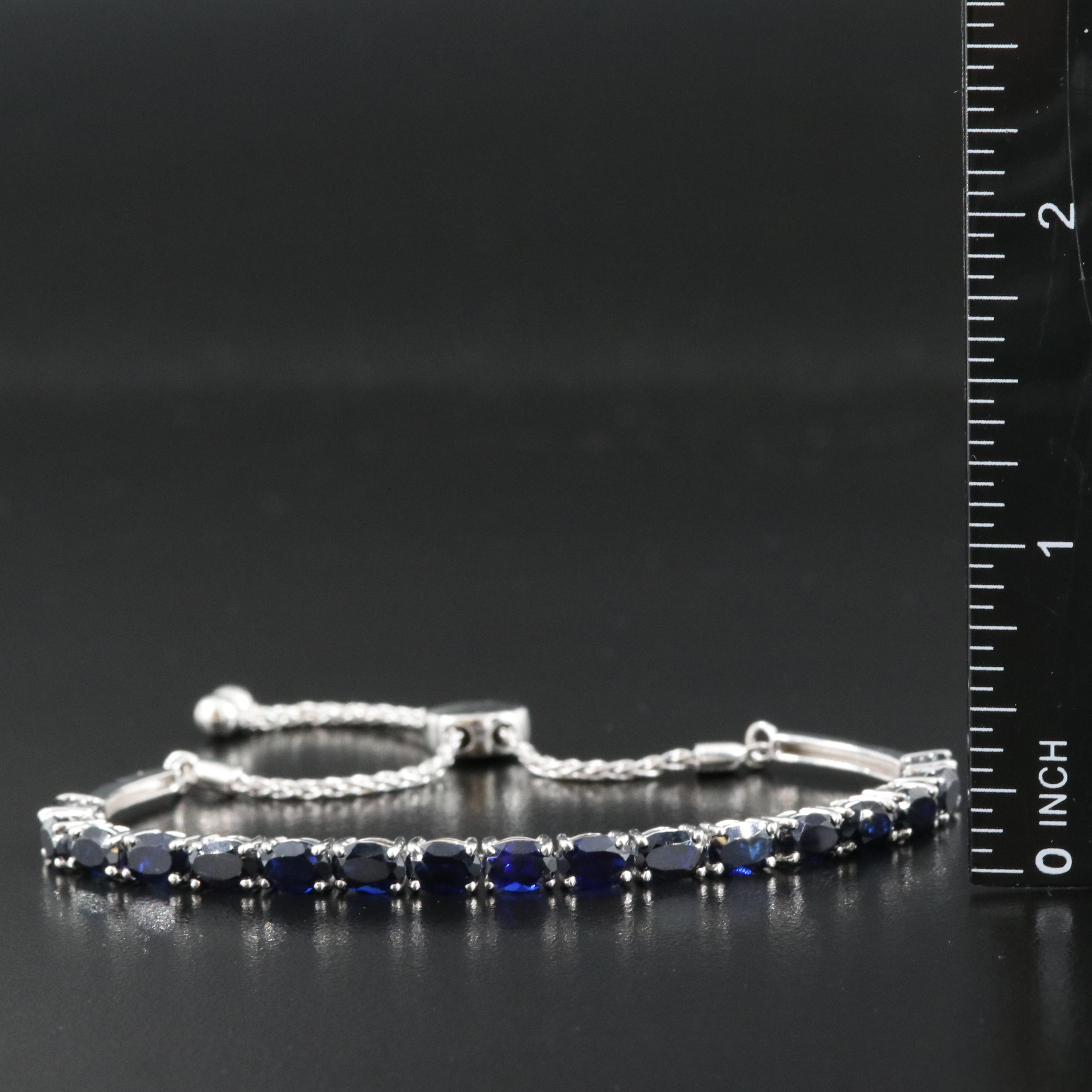 Sterling Sapphire Bolo Bracelet