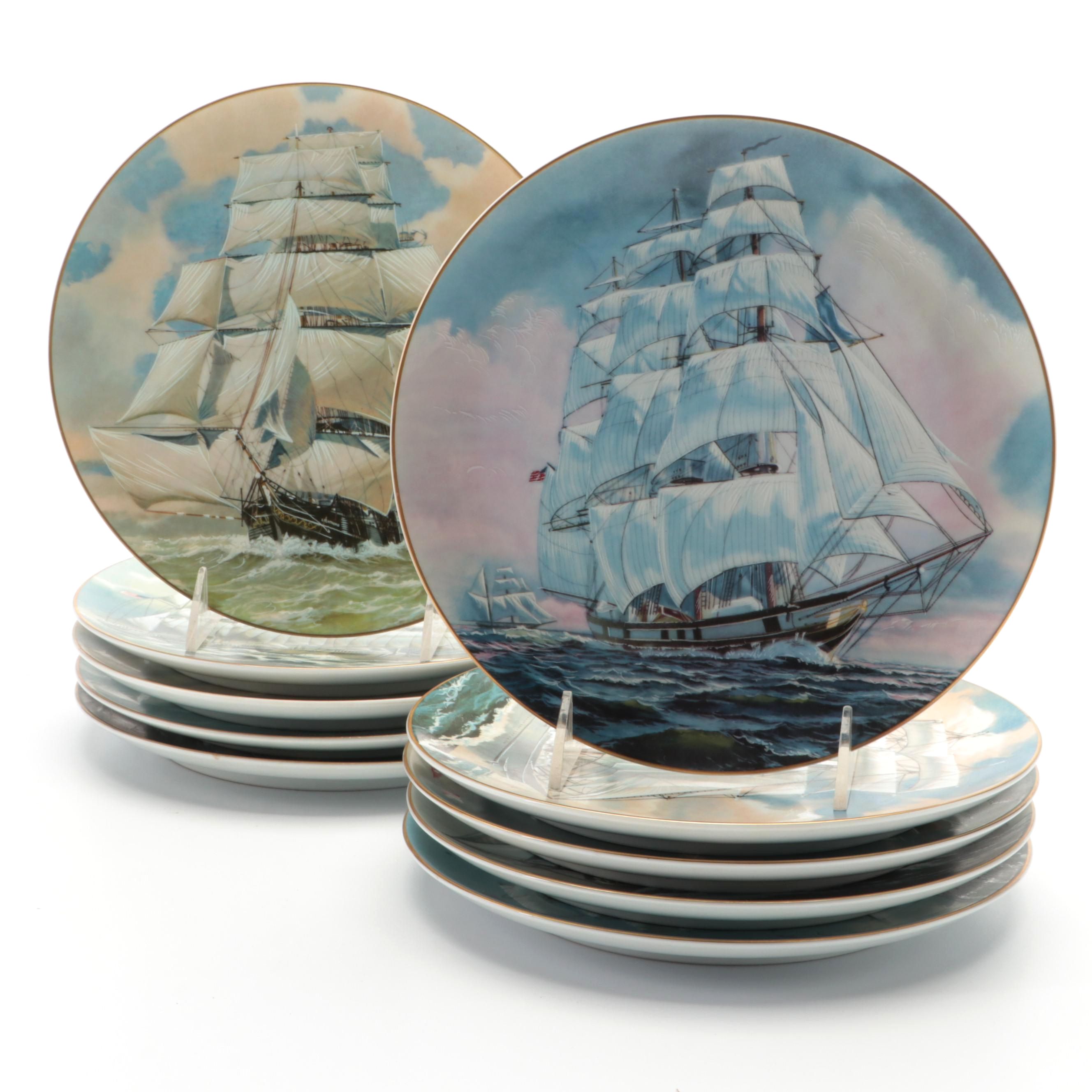 Rosenthal for The Danbury Mint "The Flying Cloud" and Other Sailing Ships Plates