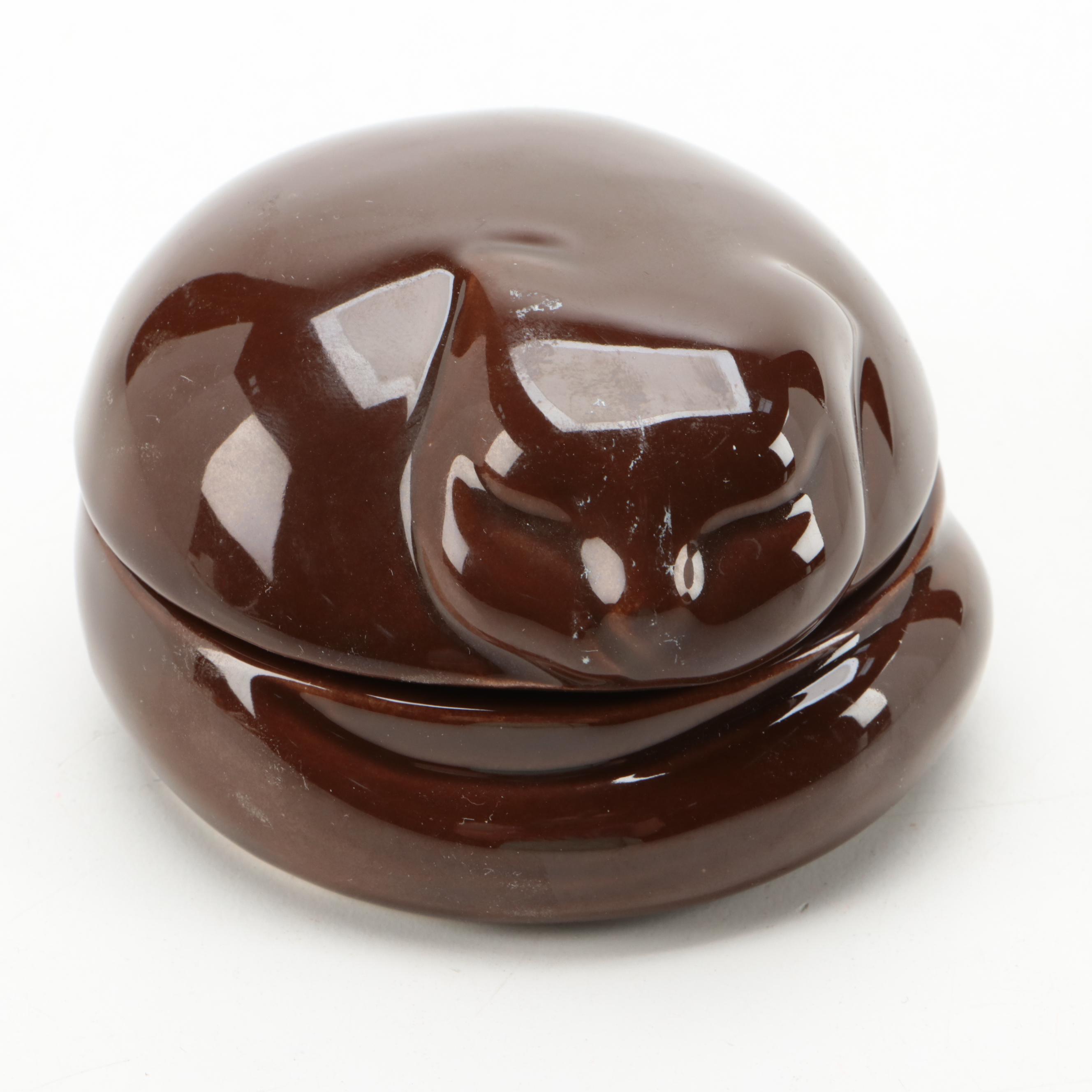 Marks & Rosenfeld for Tiffany & Co. Cat Form Jewelry Box, 1971