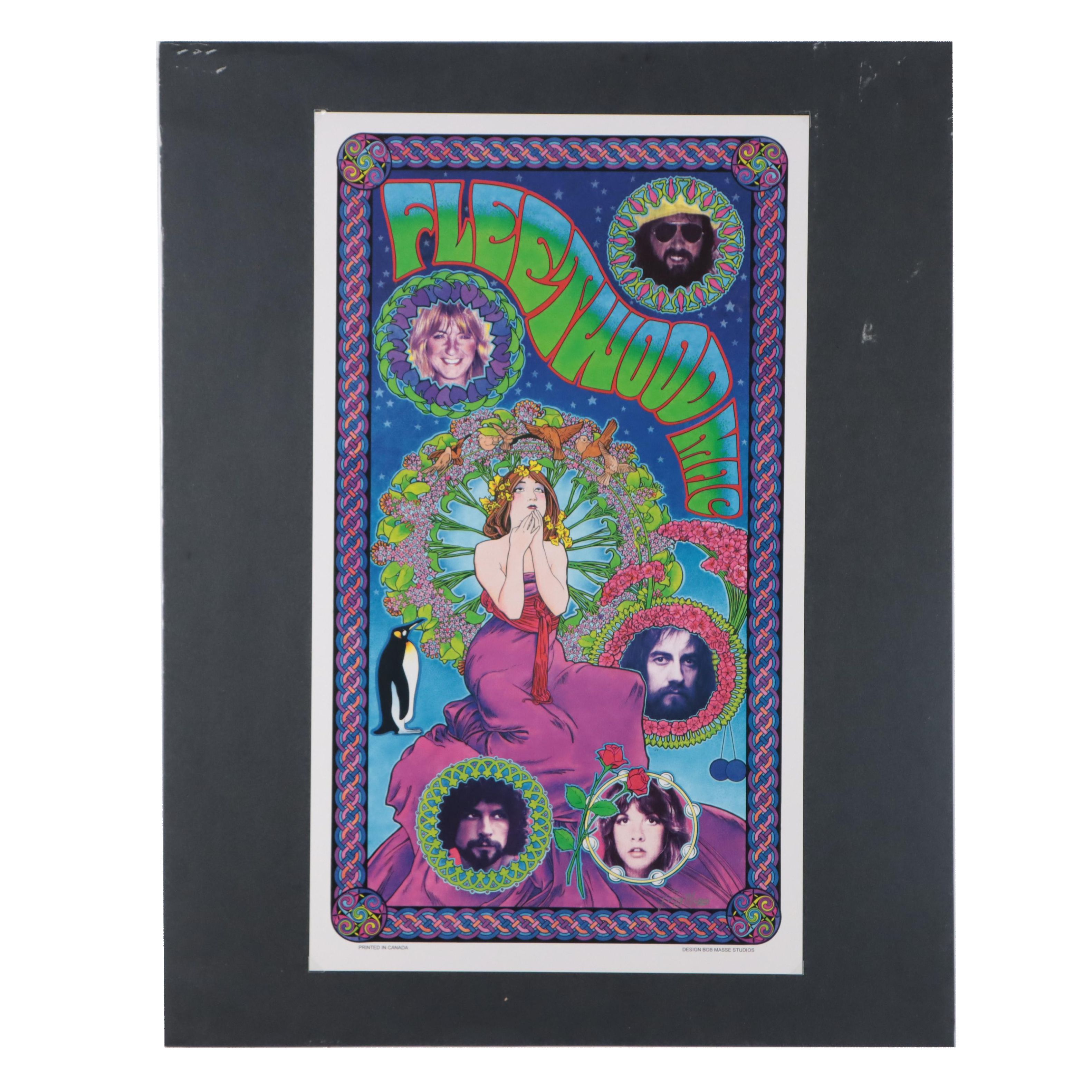 Bob Masse Offset Lithograph Fan Poster "Fleetwood Mac," Circa 1990