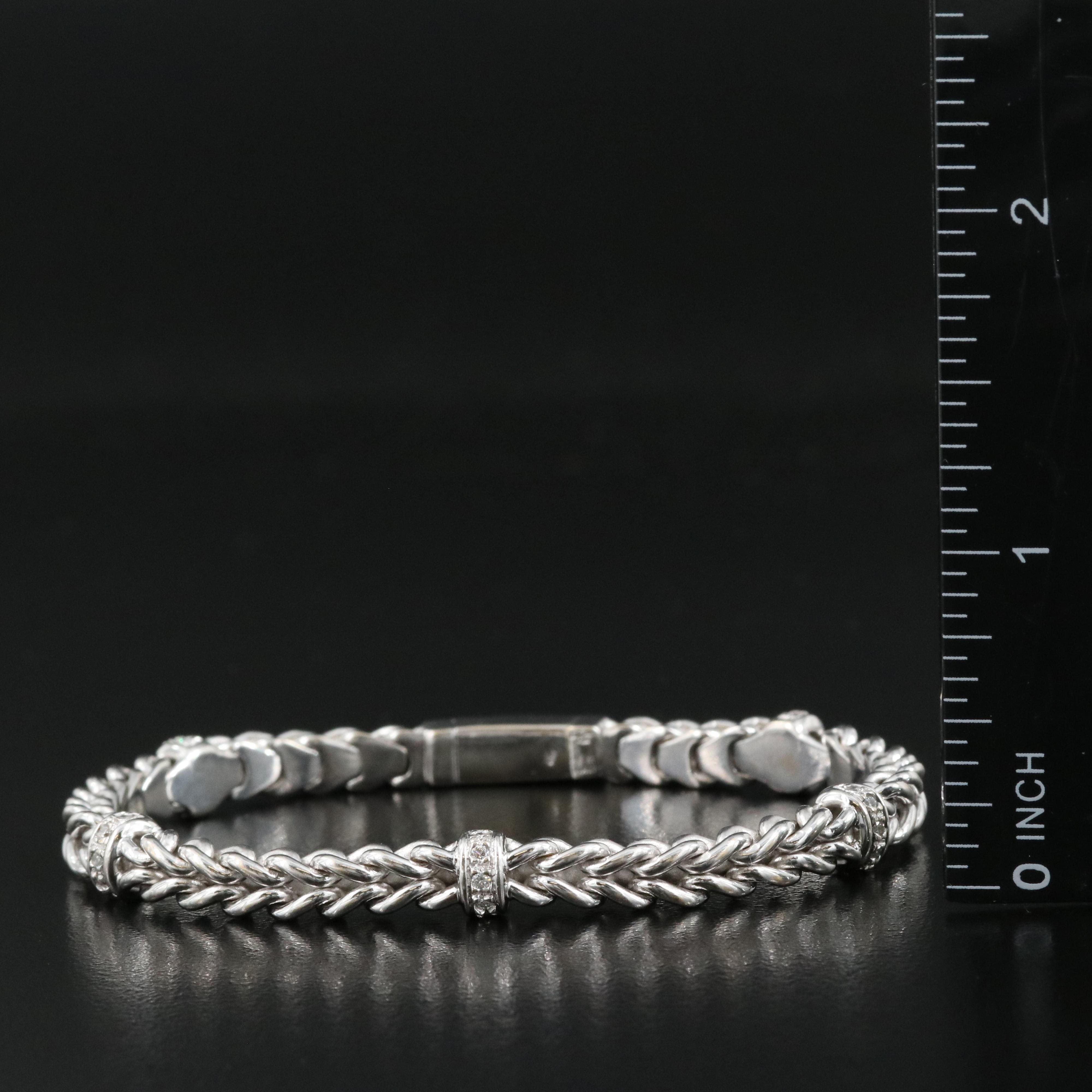 Italian 18K 0.32 CTW Diamond Station Bracelet