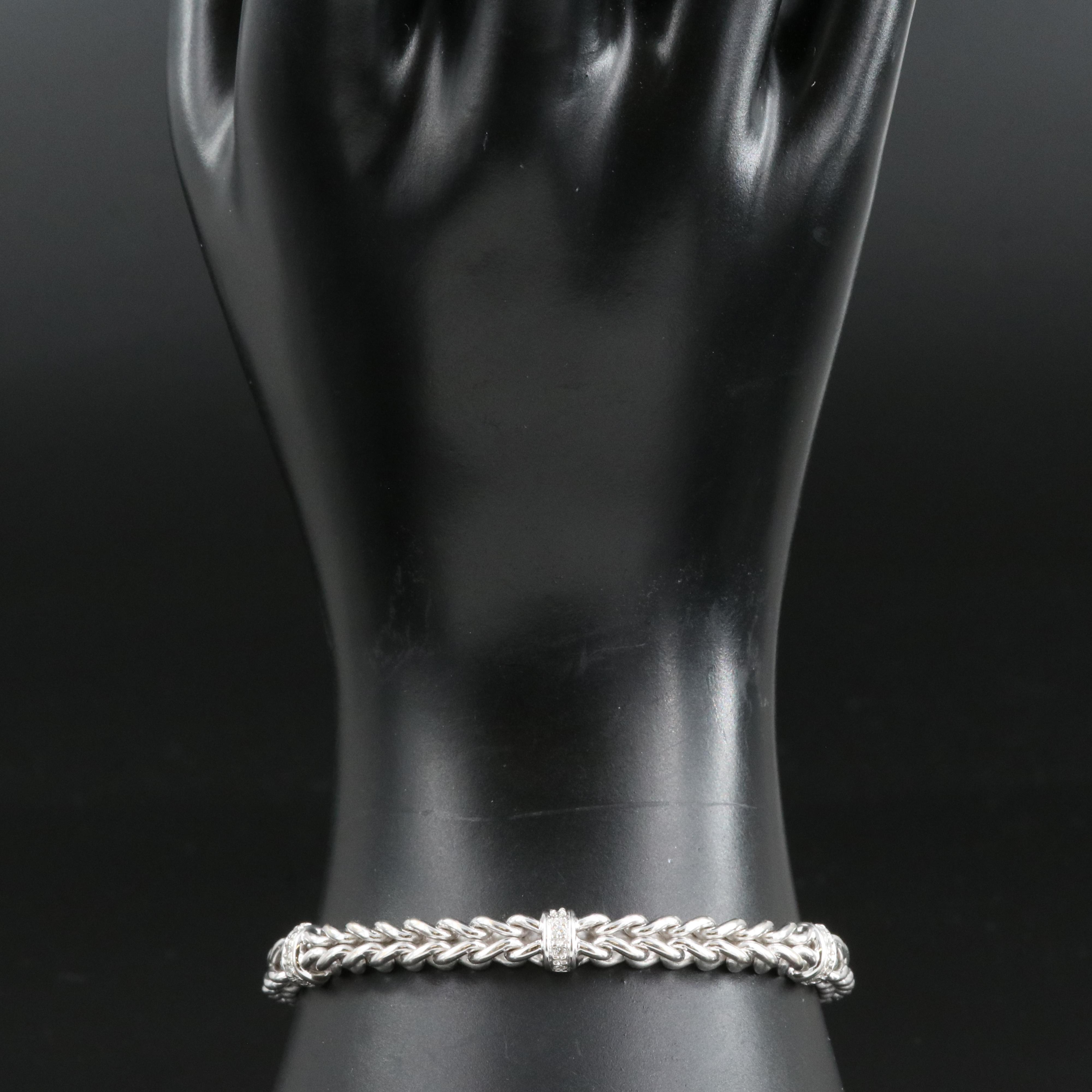 Italian 18K 0.32 CTW Diamond Station Bracelet