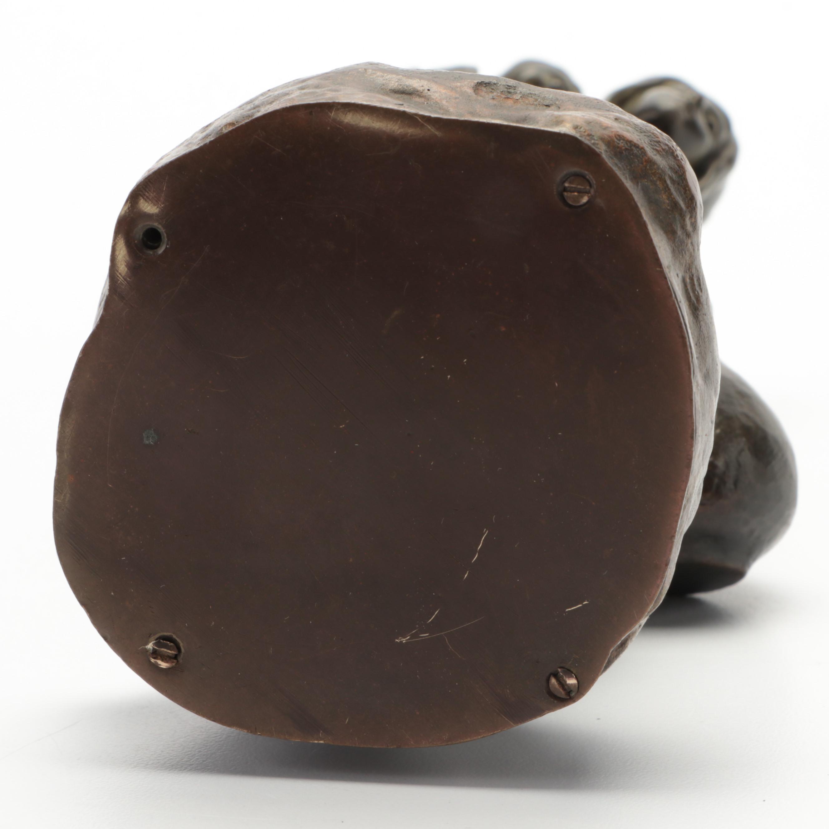 Andor Ruff Bronze Sculpture of Mother and Child, Early 20th Century