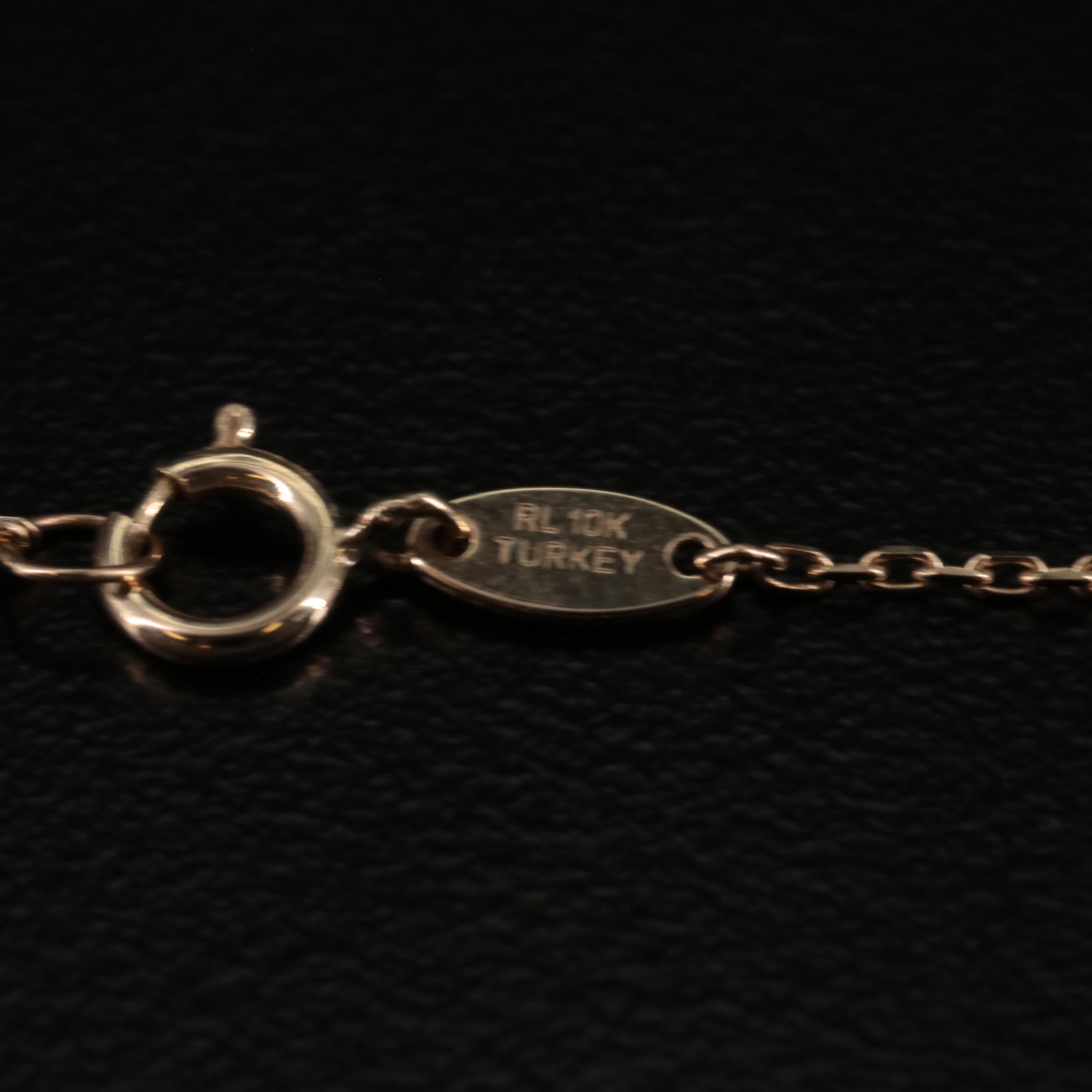 10K Heart and "Mama" Bar Necklace