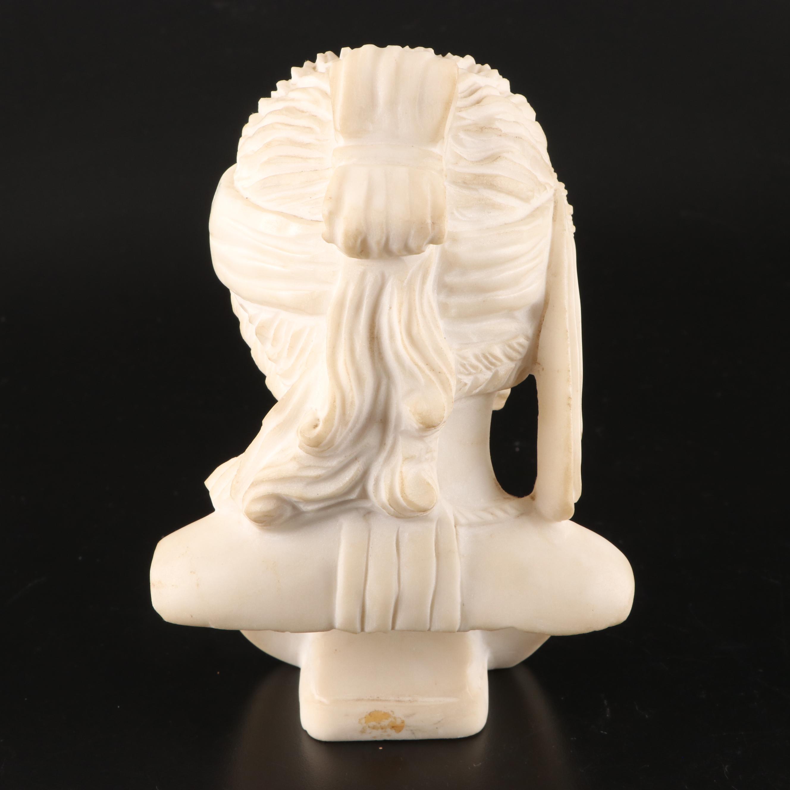 European School Marble Bust of a Classical Figure, Late 19th Century