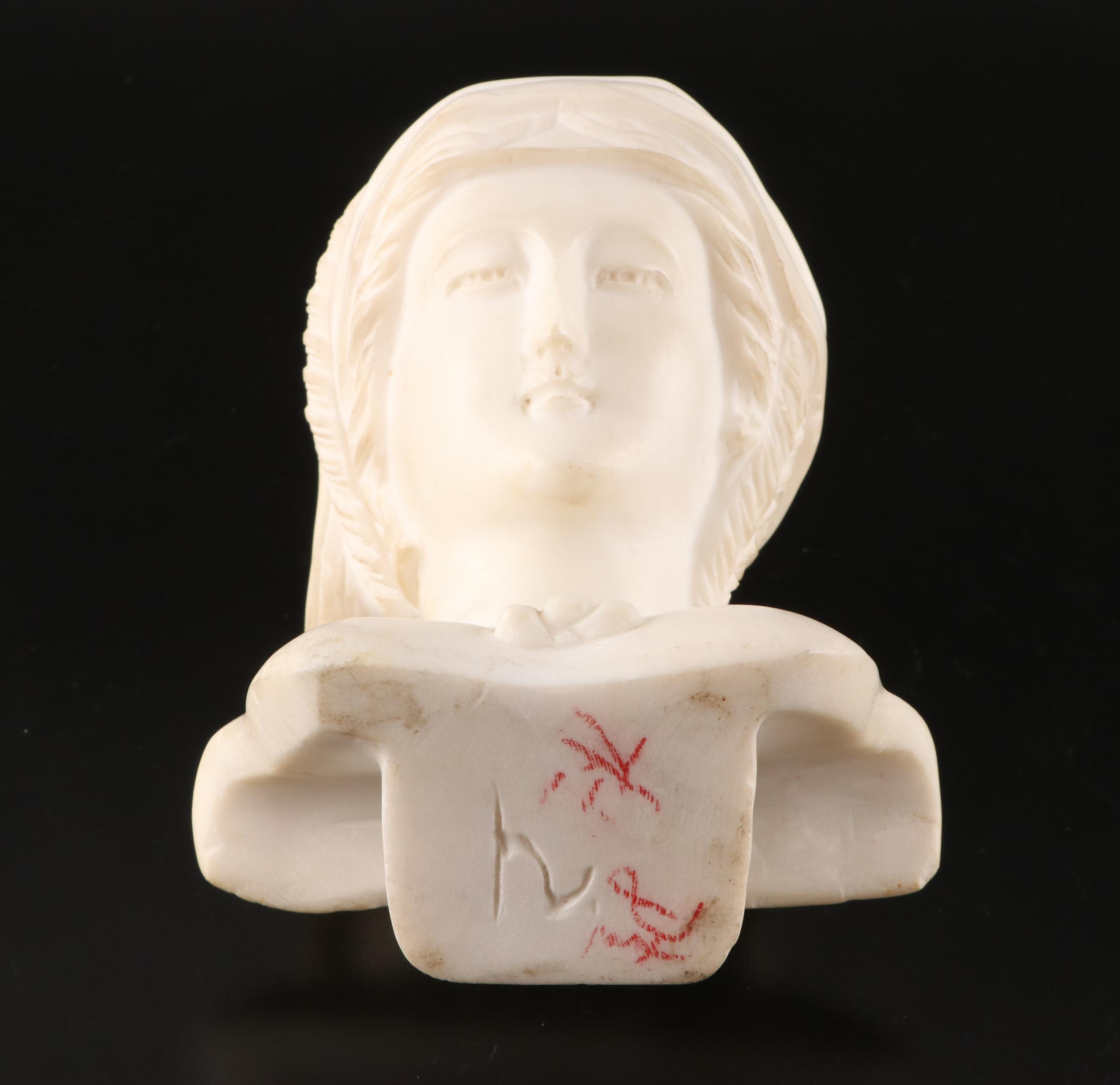 European School Marble Bust of a Classical Figure, Late 19th Century