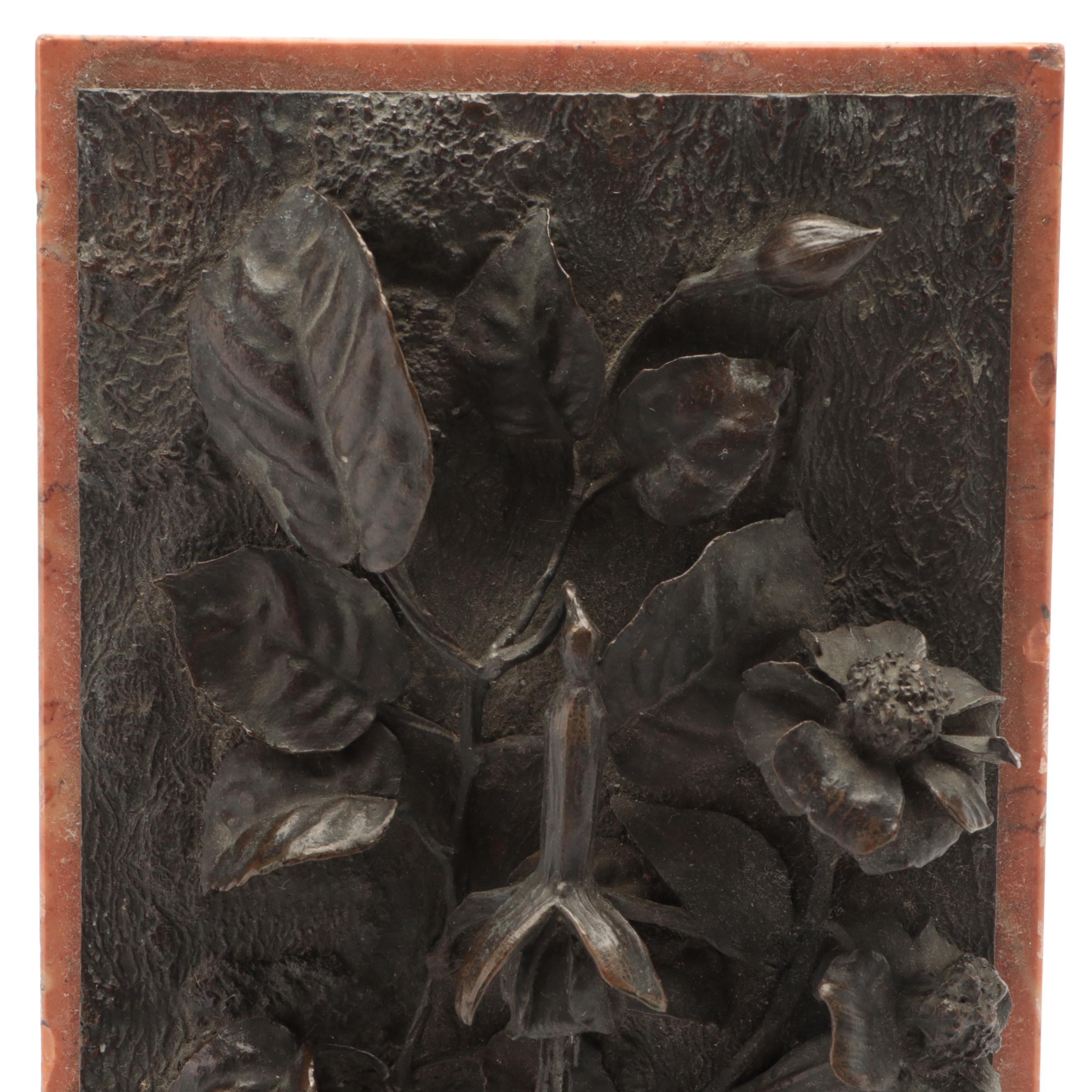 Antonín Pavel Wagner Bronze Sculpture of Flowers, Late 19th Century
