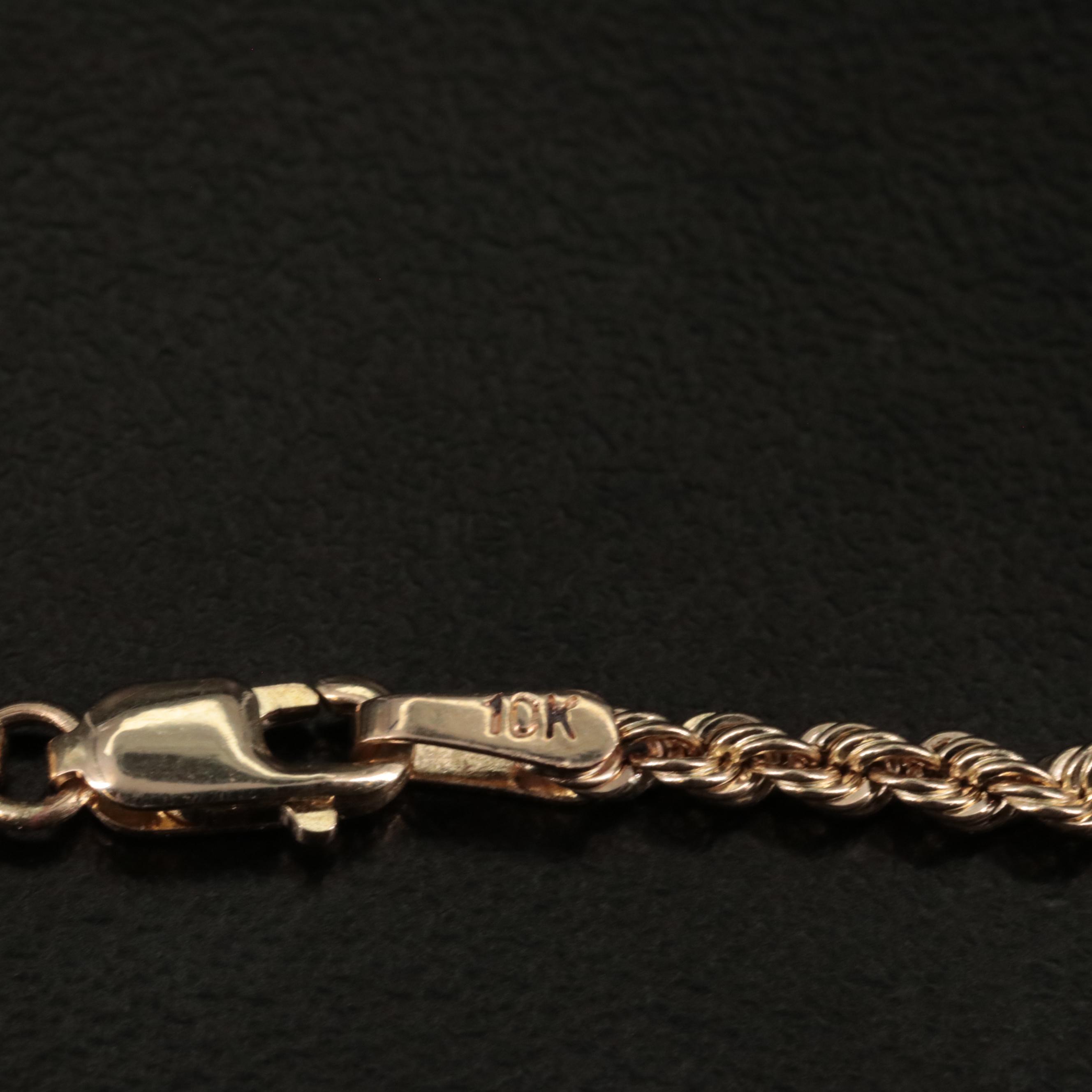 10K Twisted Open Heart Pendant Necklace