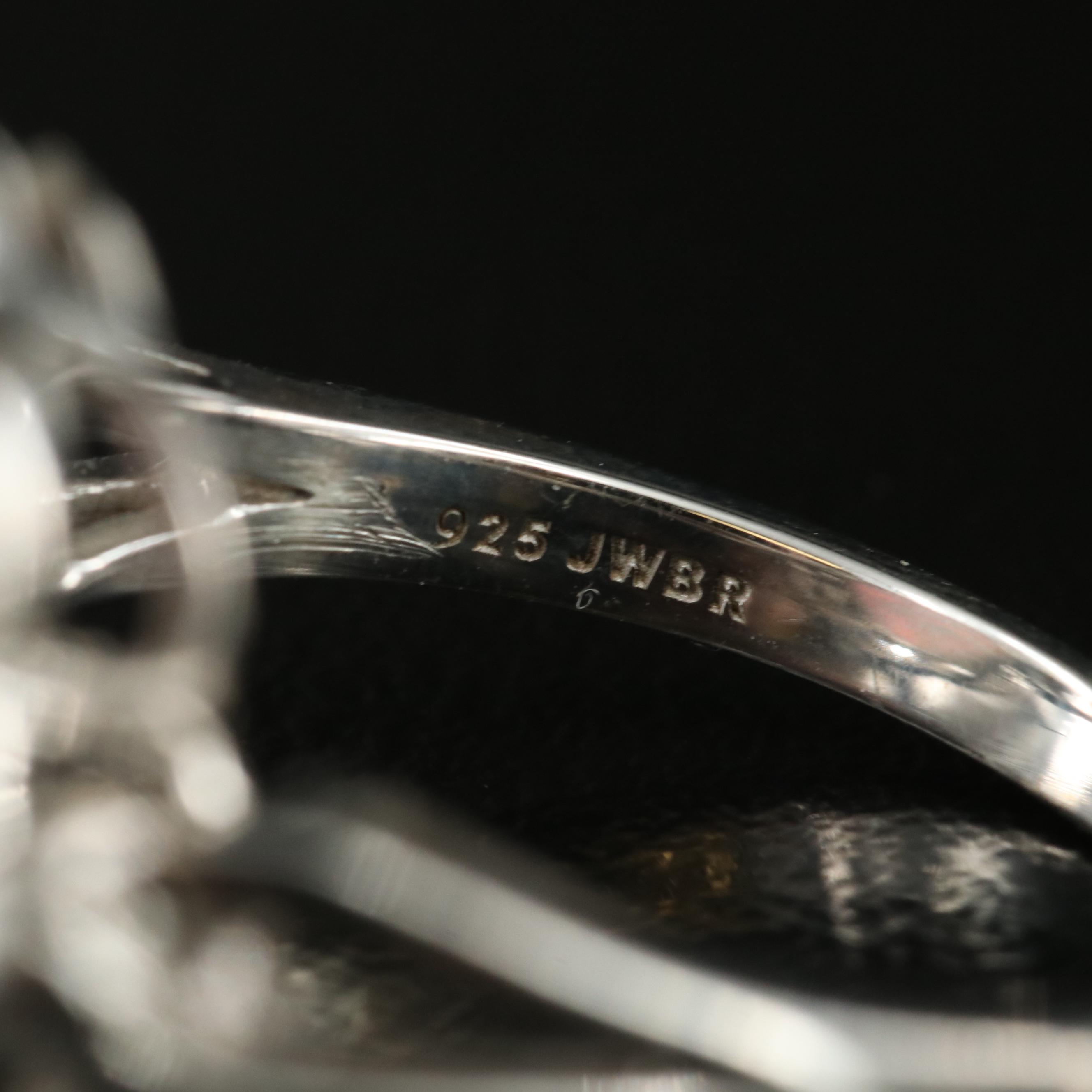 Sterling Opal and Sapphire Ring