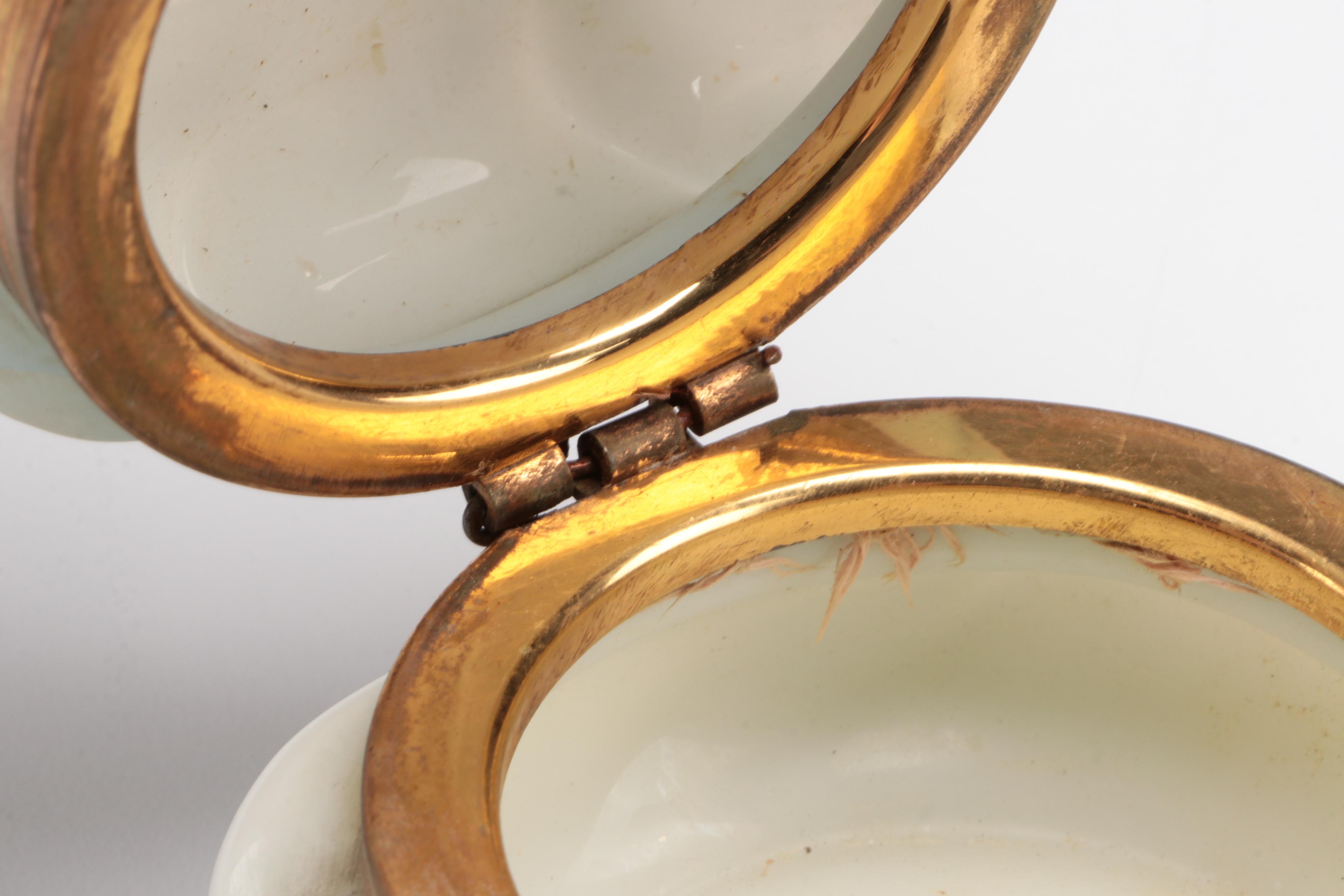 C.F. Monroe Wave Crest Floral Motif Glass Trinket Containers