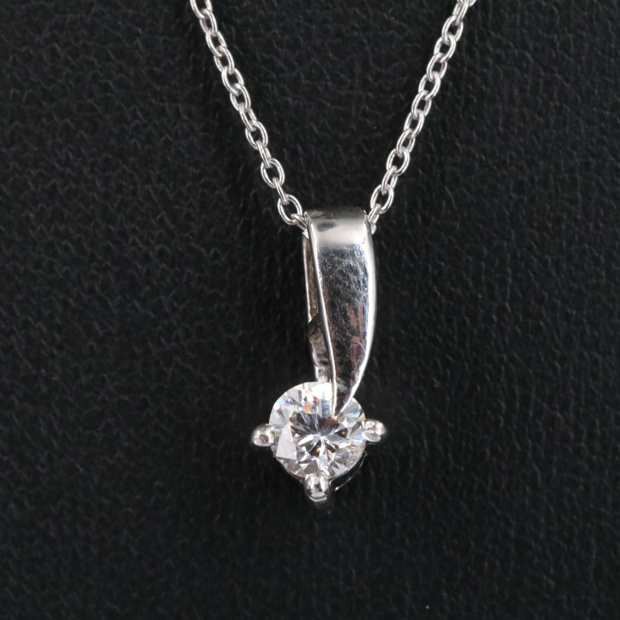 Sterling Cubic Zirconia Pendant Necklace
