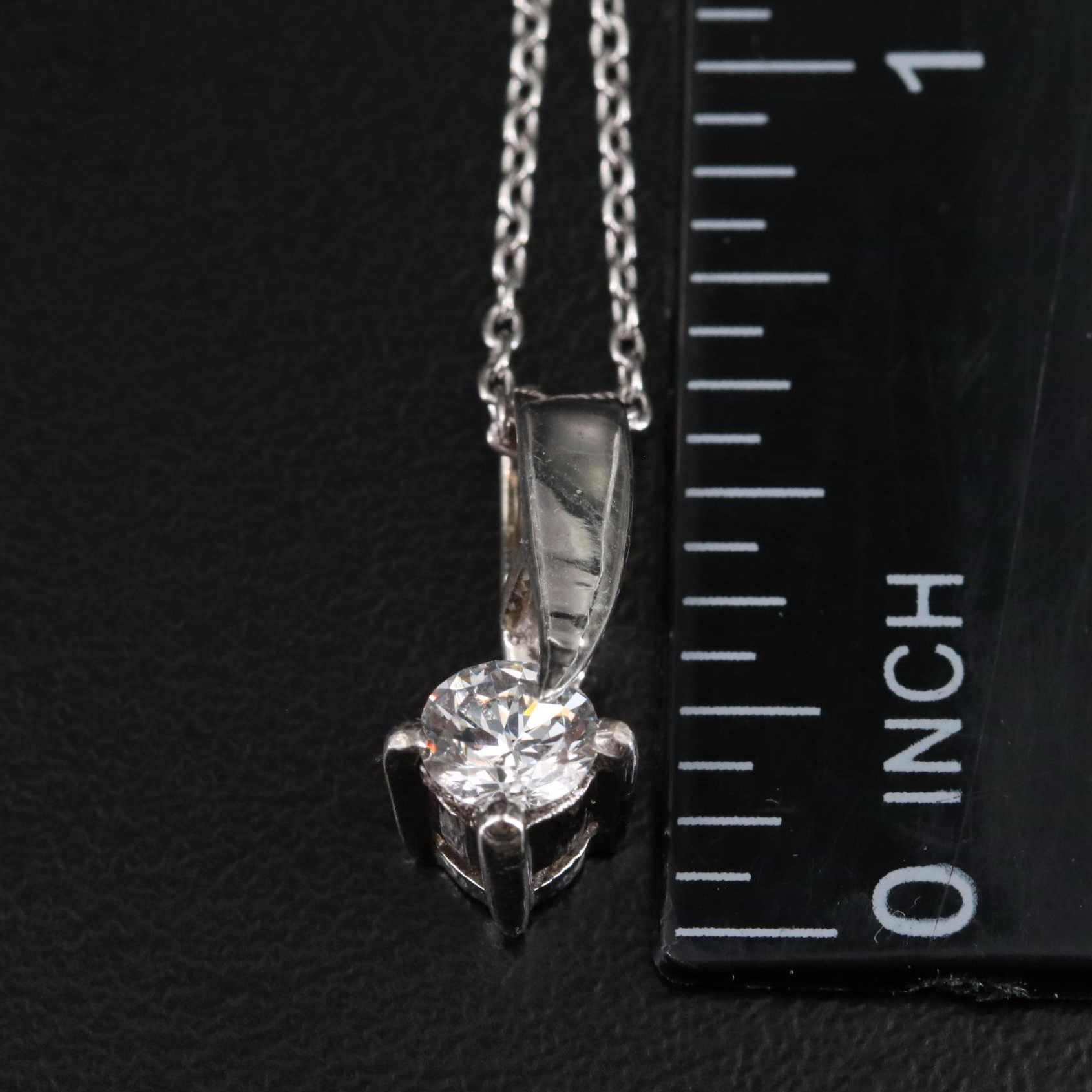 Sterling Cubic Zirconia Pendant Necklace