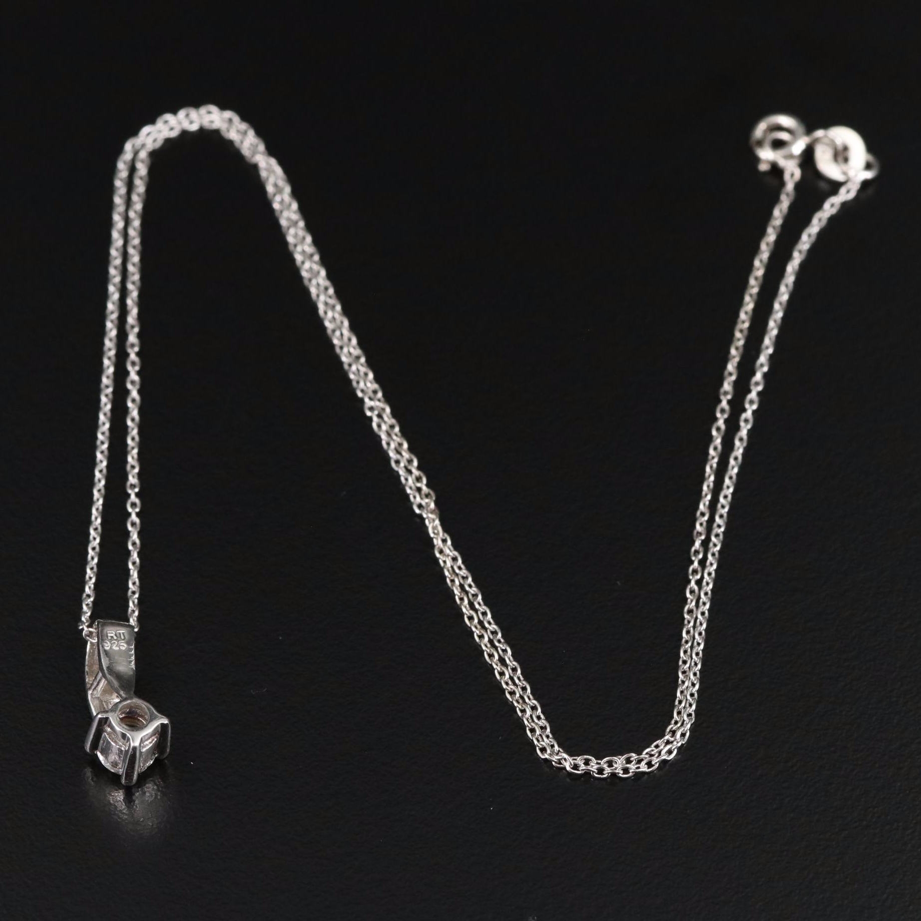 Sterling Cubic Zirconia Pendant Necklace