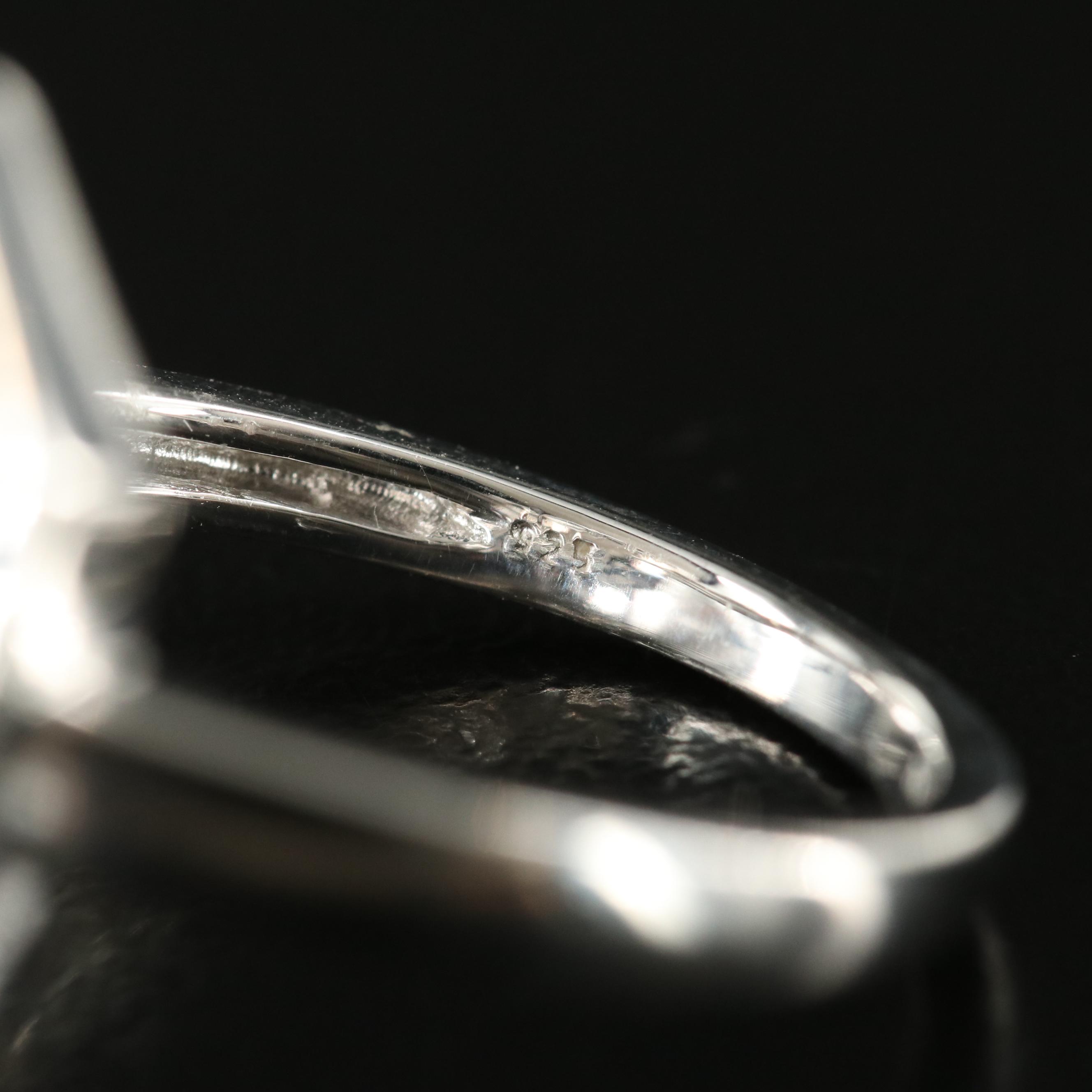 Sterling Sapphire Hexagonal Ring