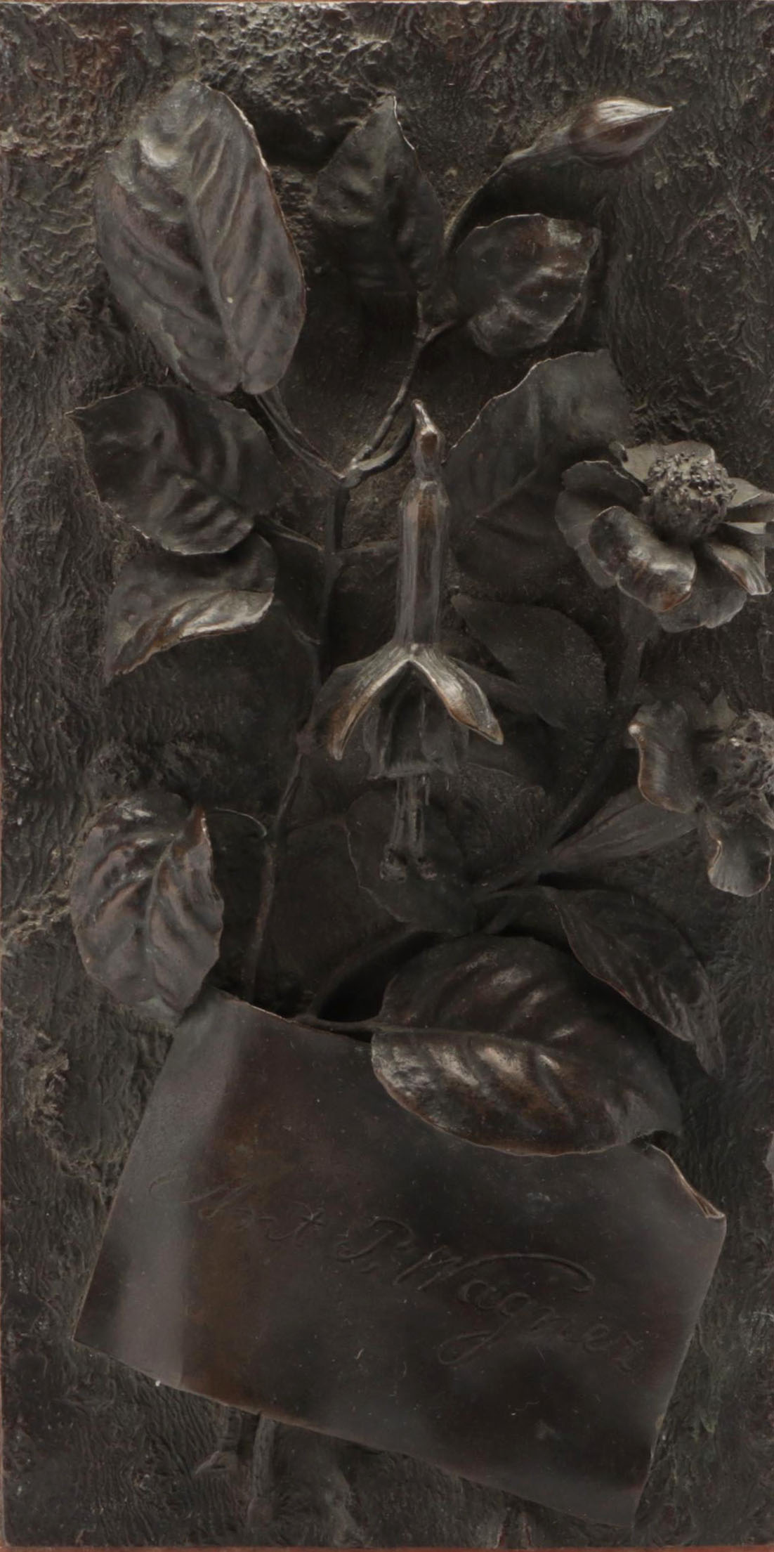 Antonín Pavel Wagner Bronze Sculpture of Flowers, Late 19th Century