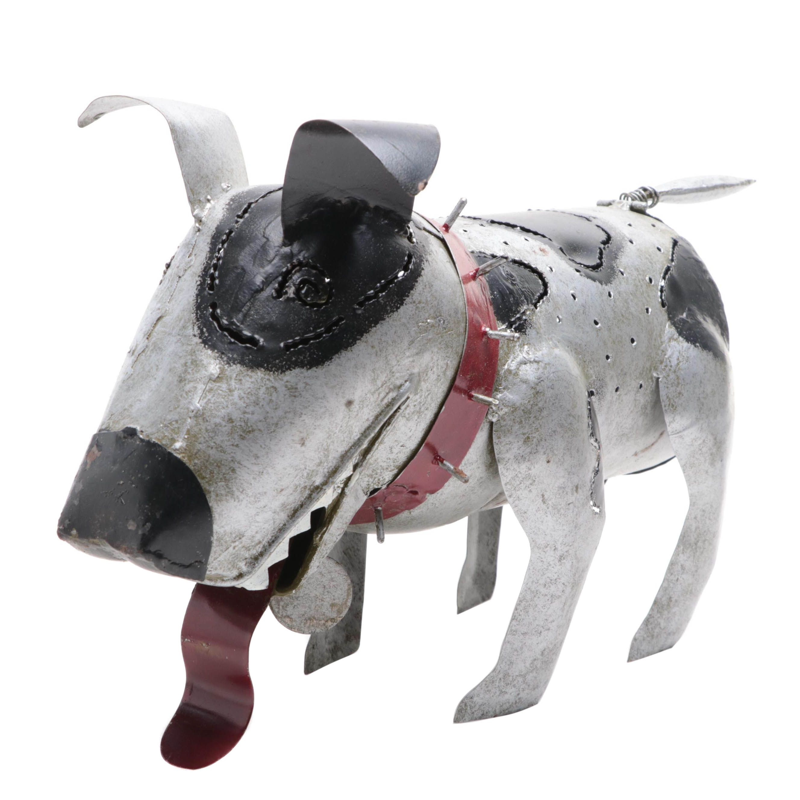 Sheet Metal "Spike the Dog" Tealight Candle Holder Garden Sculpture