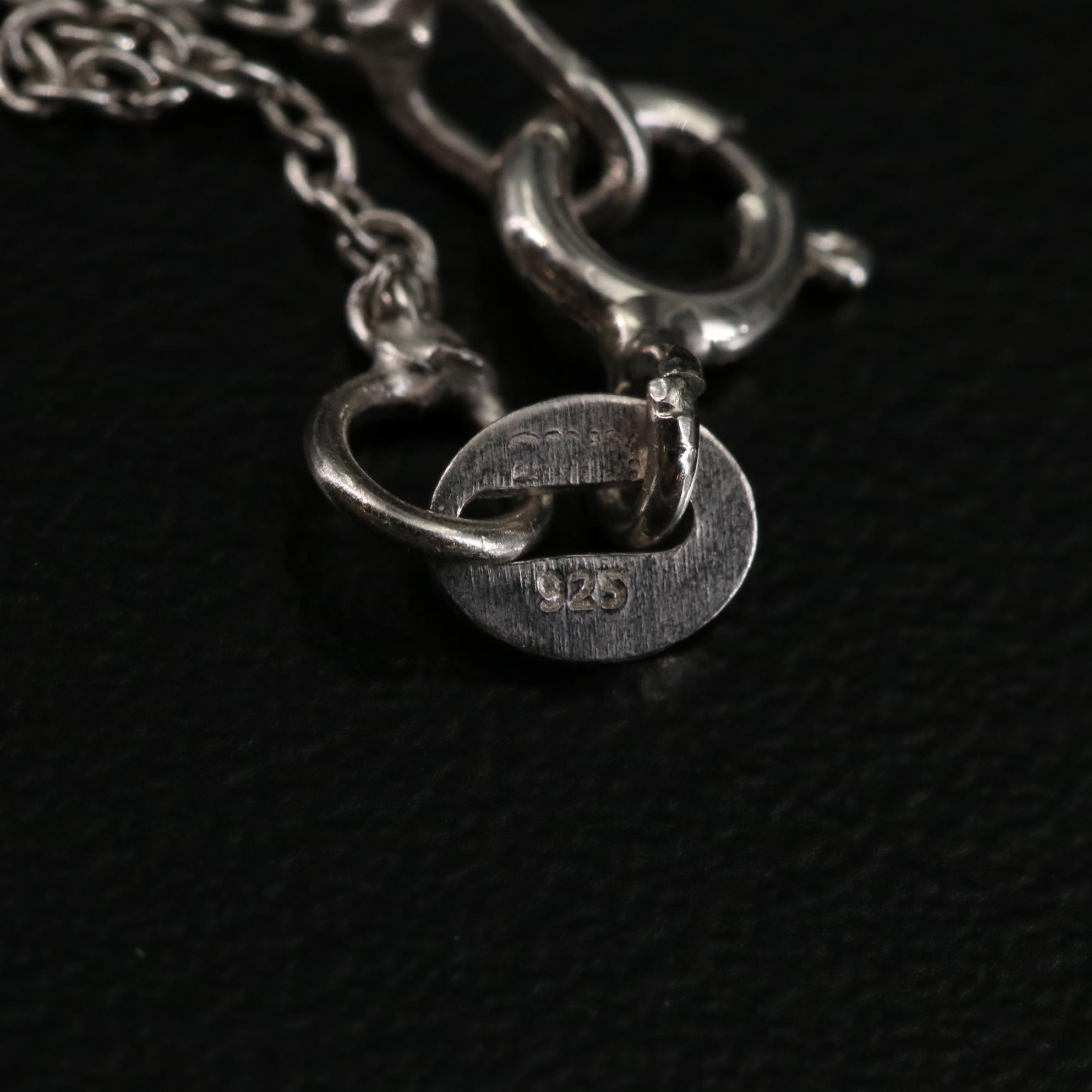Sterling Bow Pendant Necklace