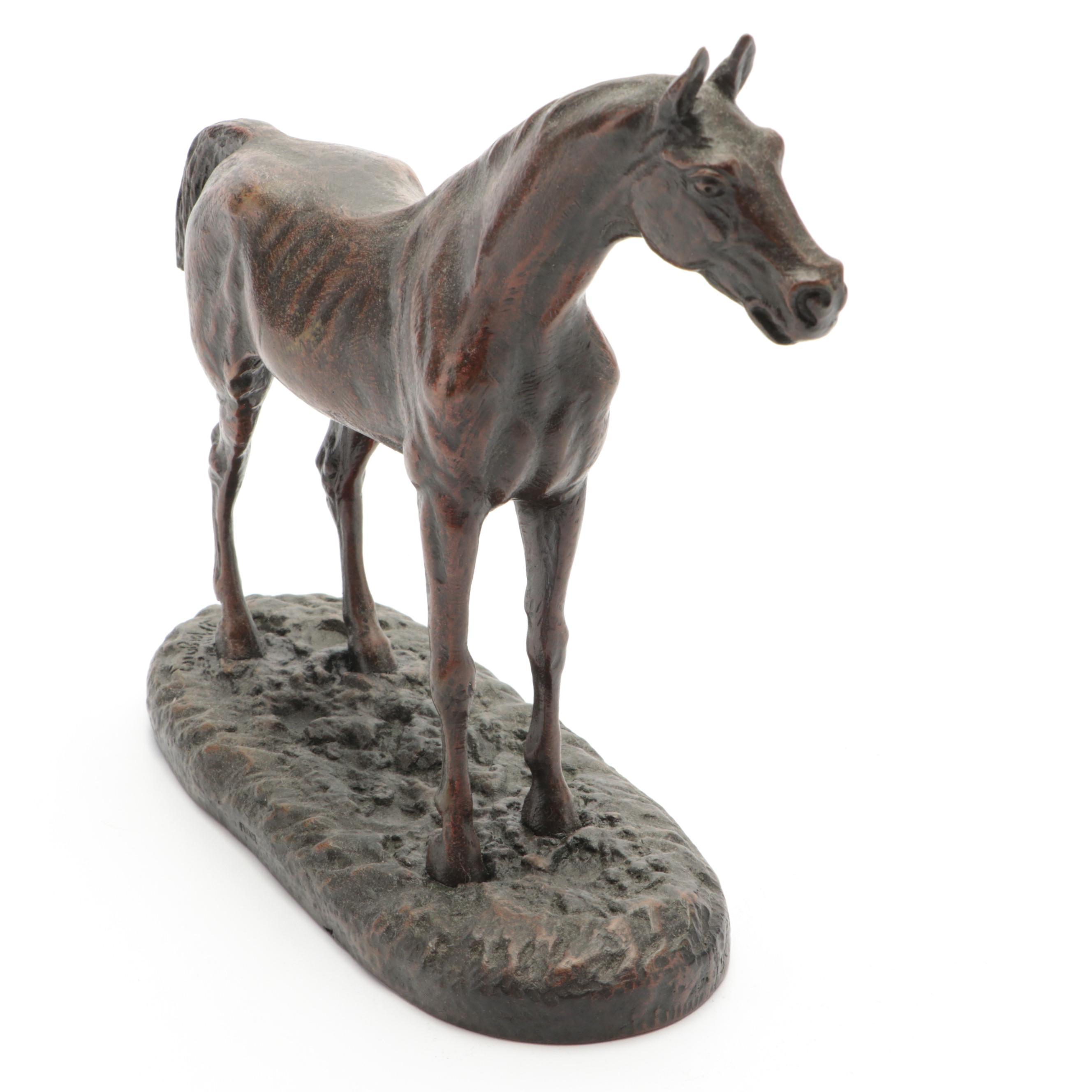 Equine Bronze Sculpture After Jules Moigniez, Early to Mid 20th Century