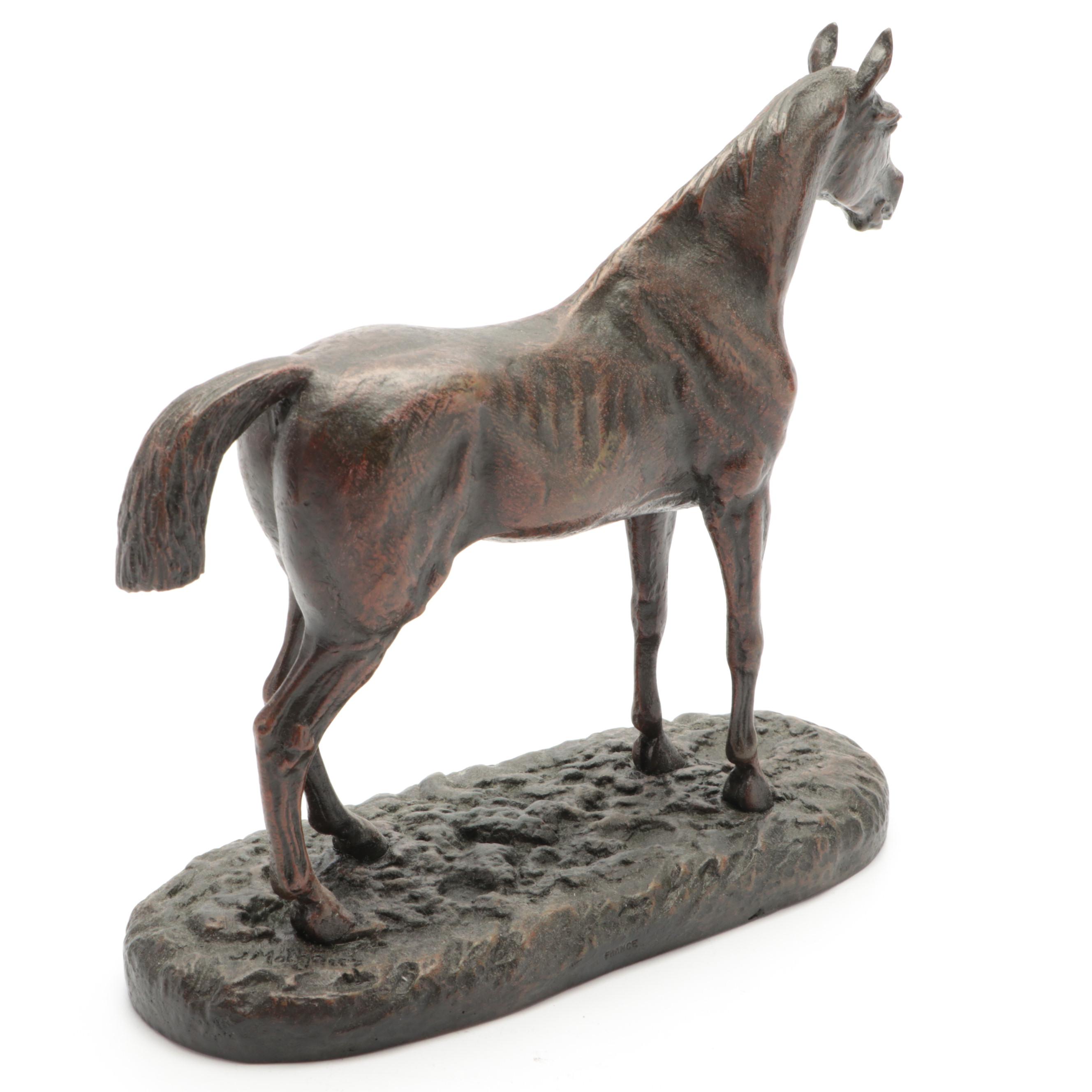 Equine Bronze Sculpture After Jules Moigniez, Early to Mid 20th Century