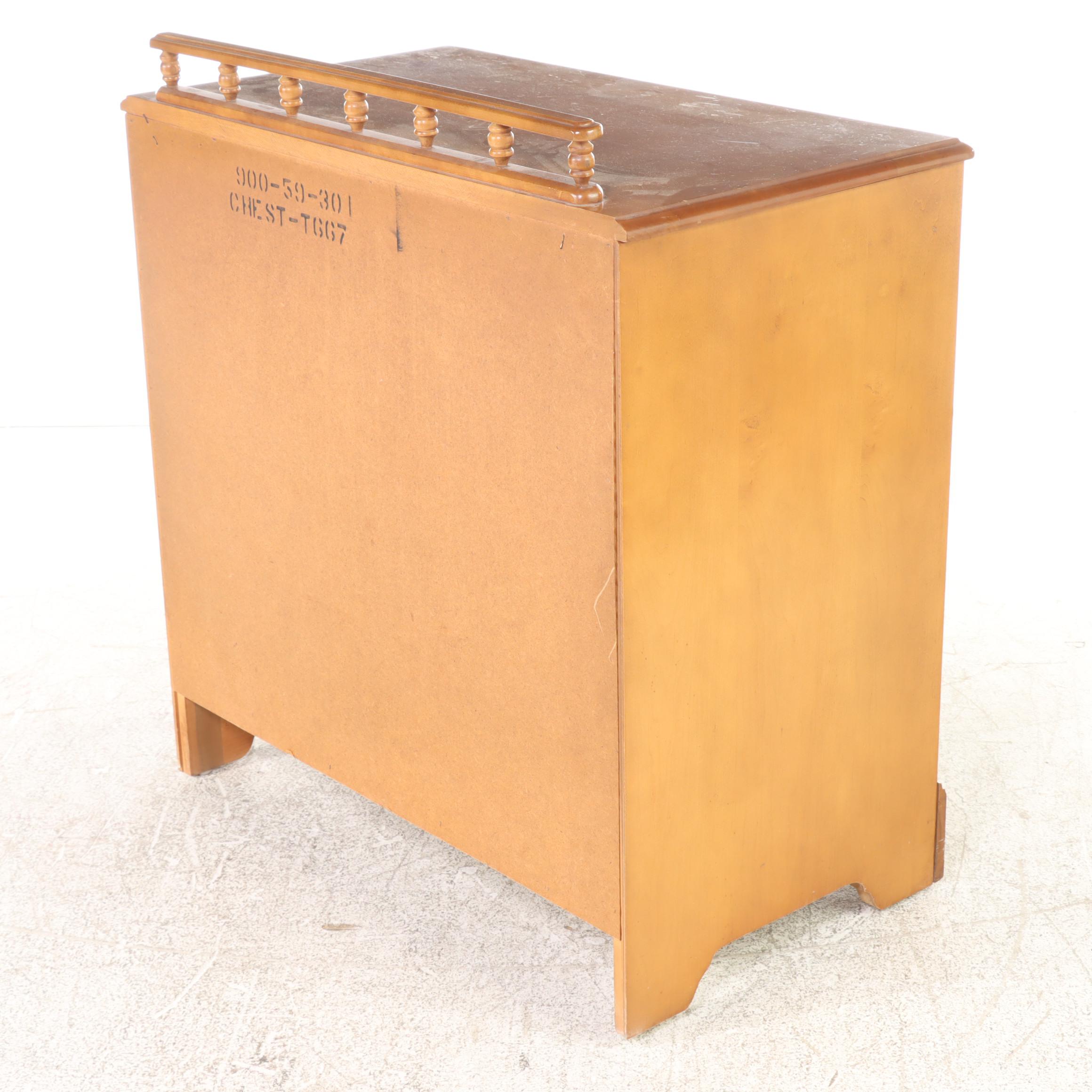 American Colonial Style Maple Four-Drawer "Apothecary" Chest