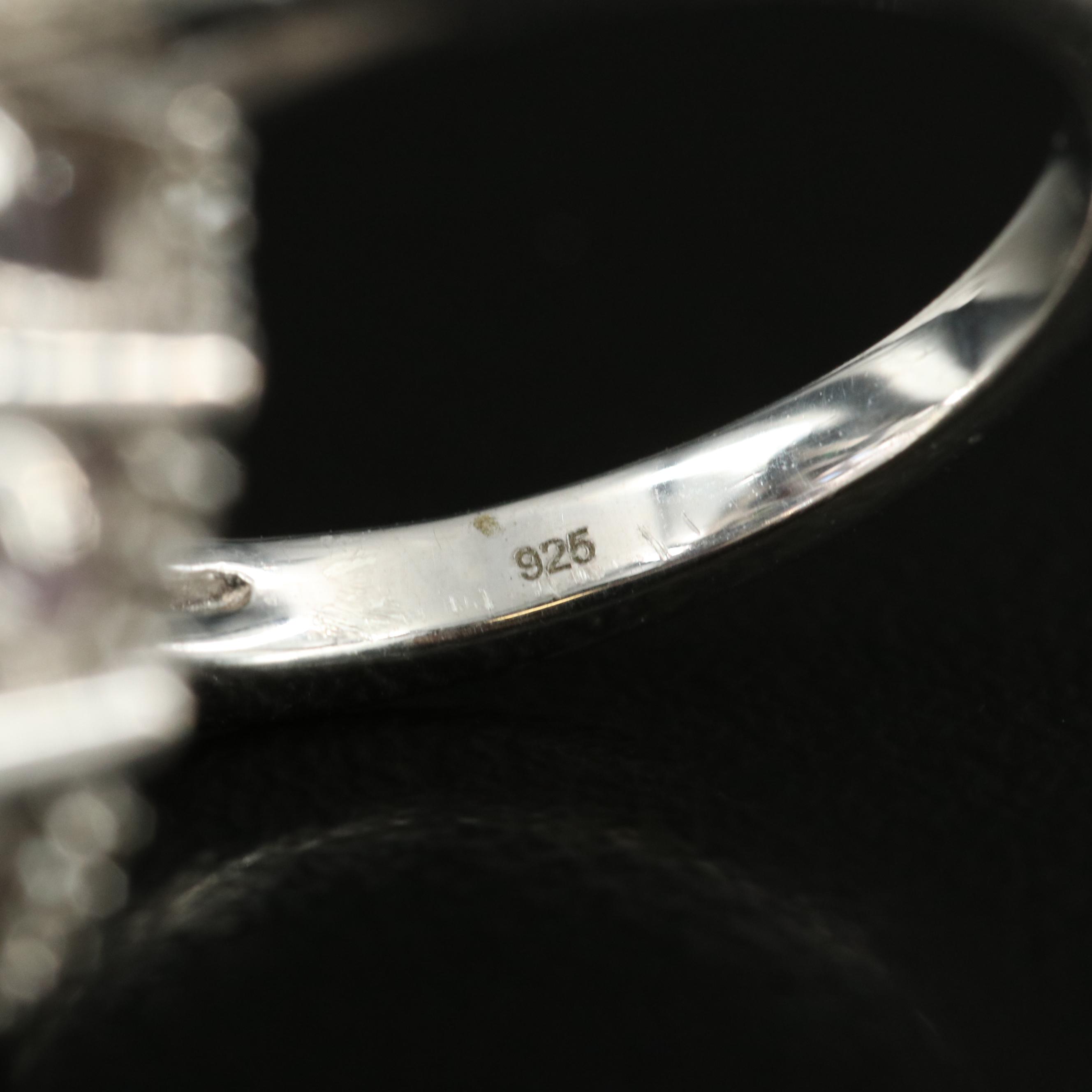 Sterling Amethyst, Sapphire and Tsavorite Ring