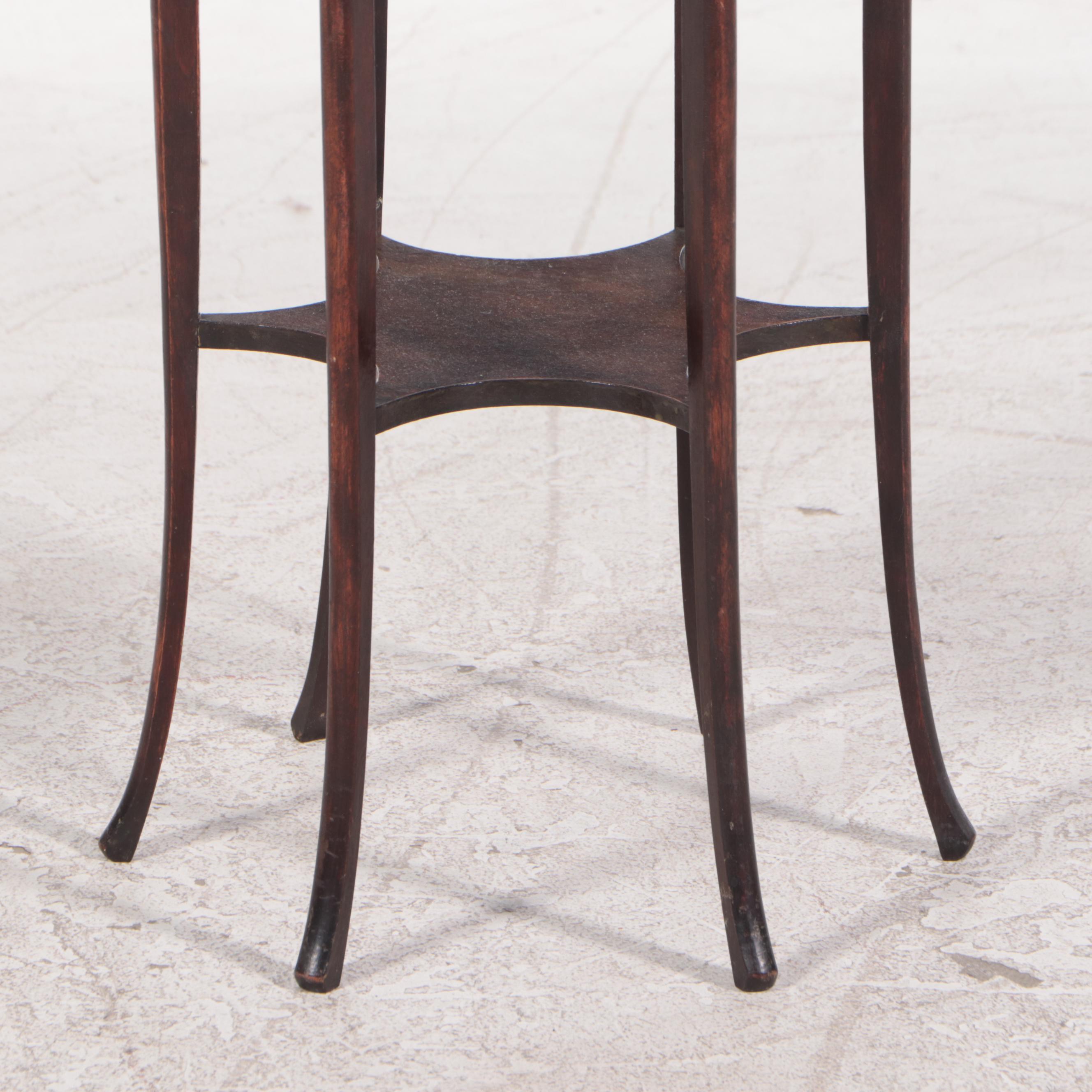Bailey Tables Mahogany and Marquetry Side Table, Early 20th Century