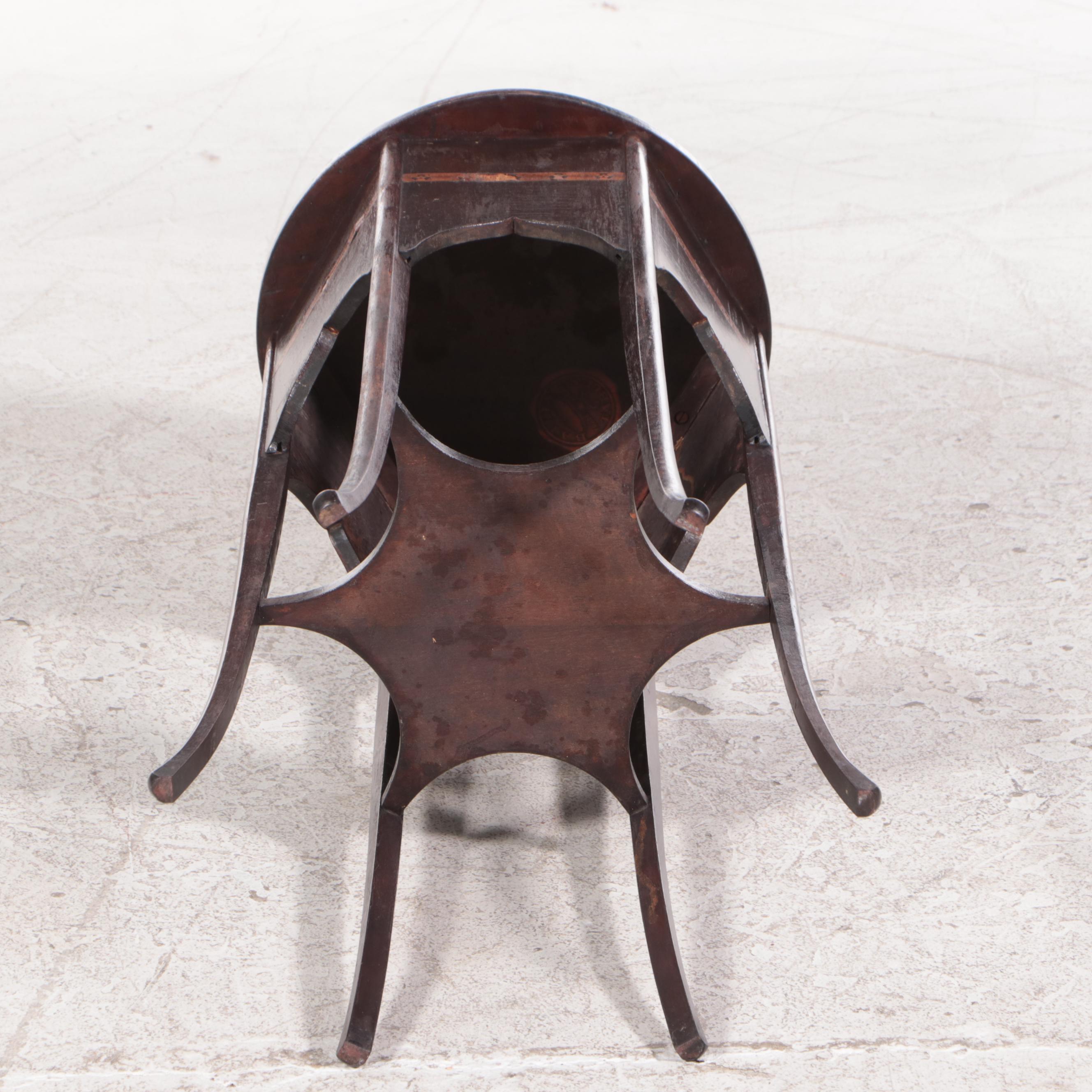 Bailey Tables Mahogany and Marquetry Side Table, Early 20th Century