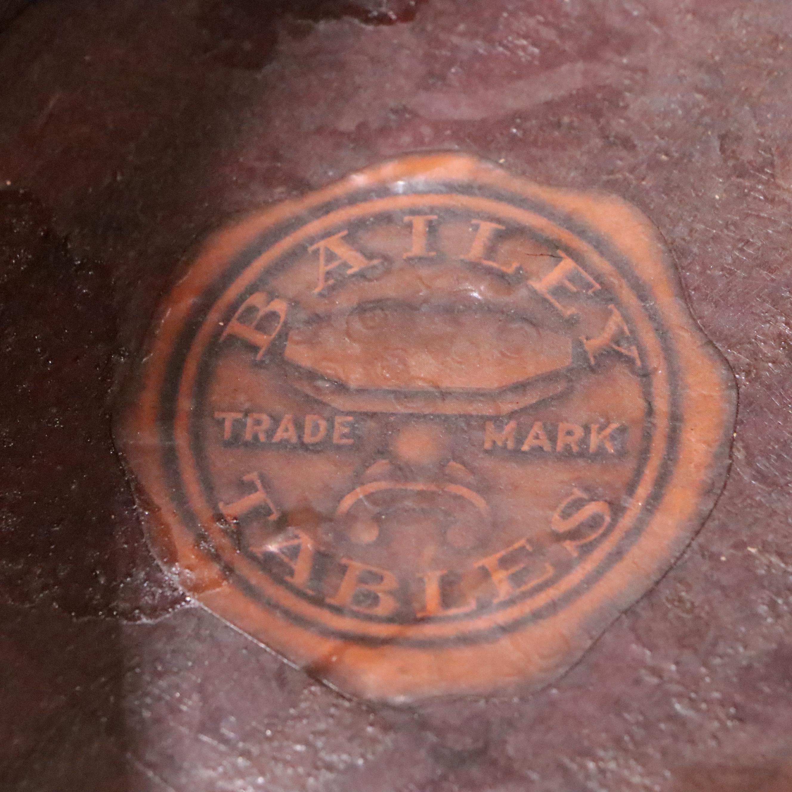 Bailey Tables Mahogany and Marquetry Side Table, Early 20th Century