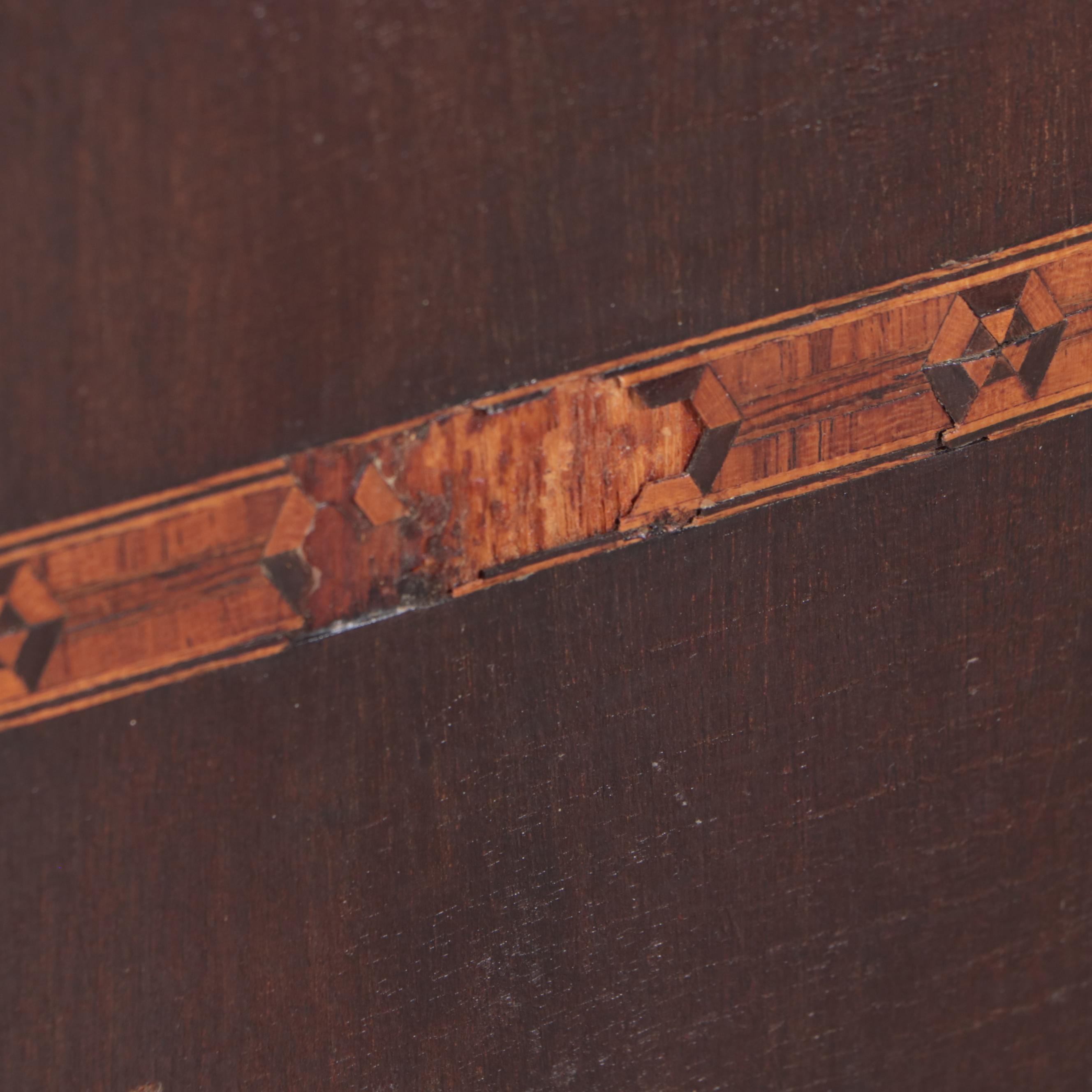Bailey Tables Mahogany and Marquetry Side Table, Early 20th Century