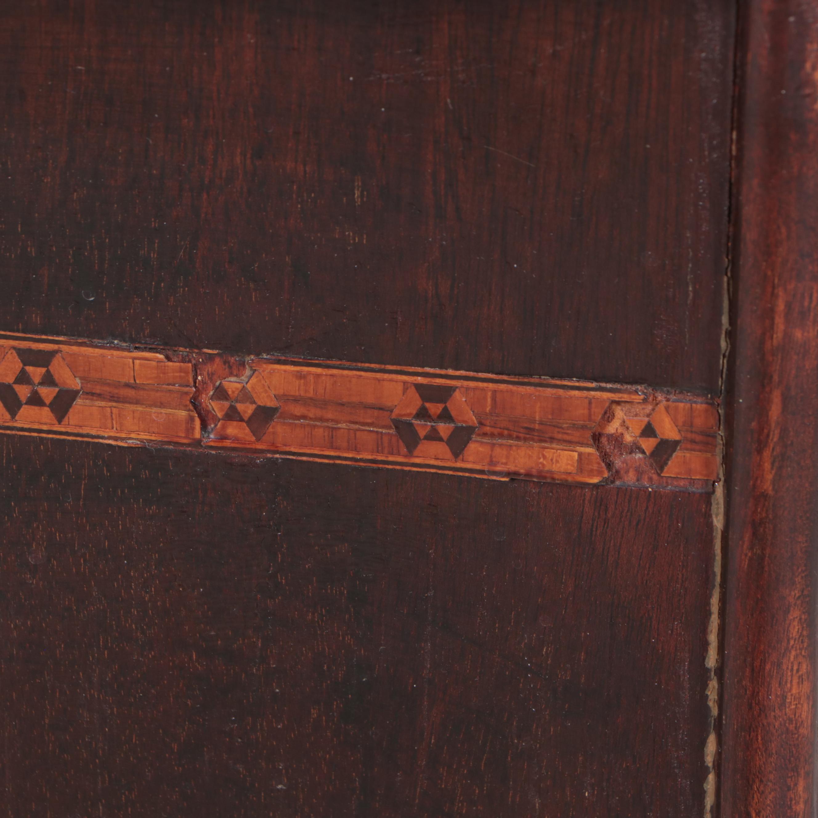 Bailey Tables Mahogany and Marquetry Side Table, Early 20th Century