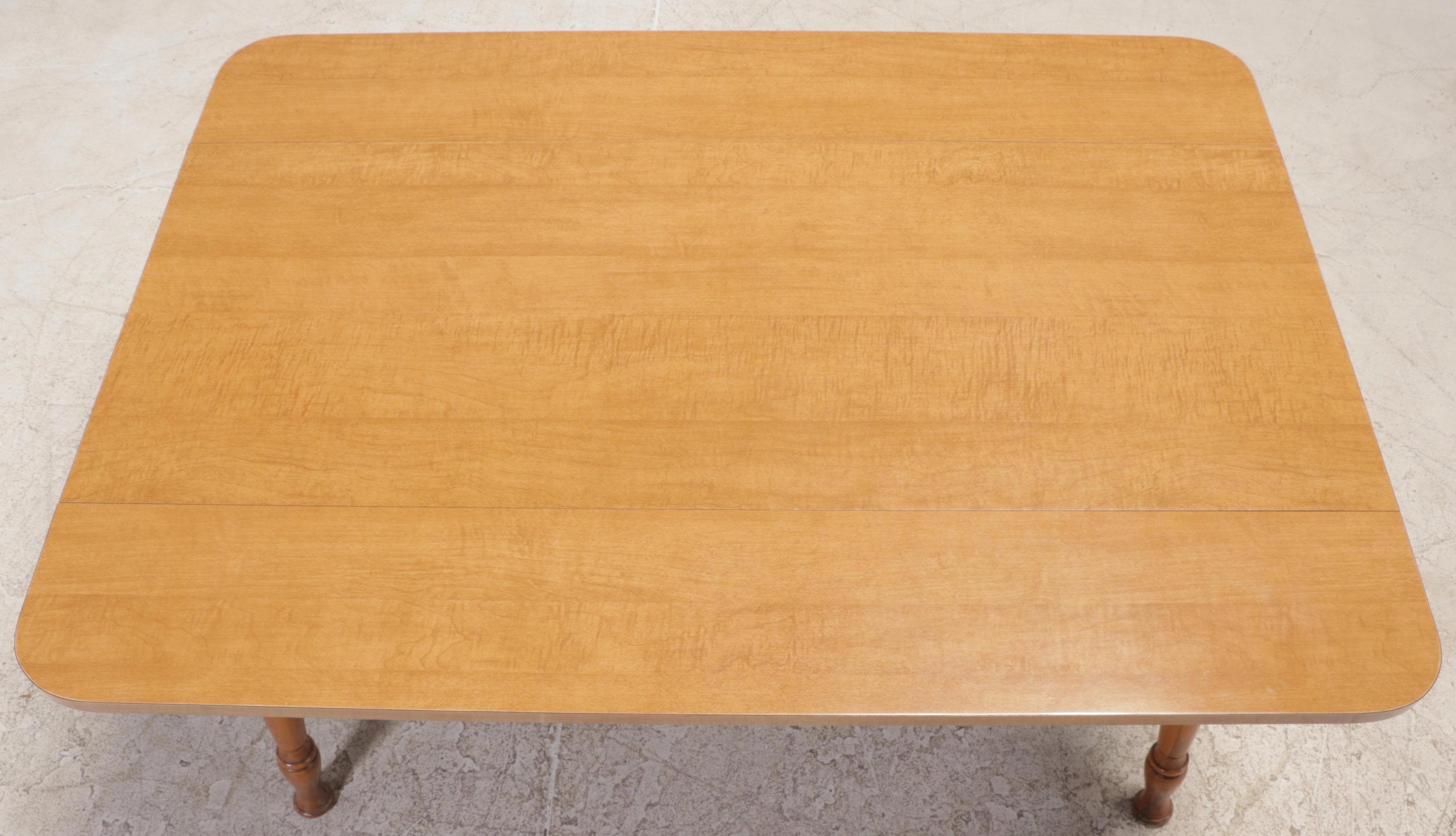 American Colonial Style Maple and Laminate Top Drop-Leaf Dining Table