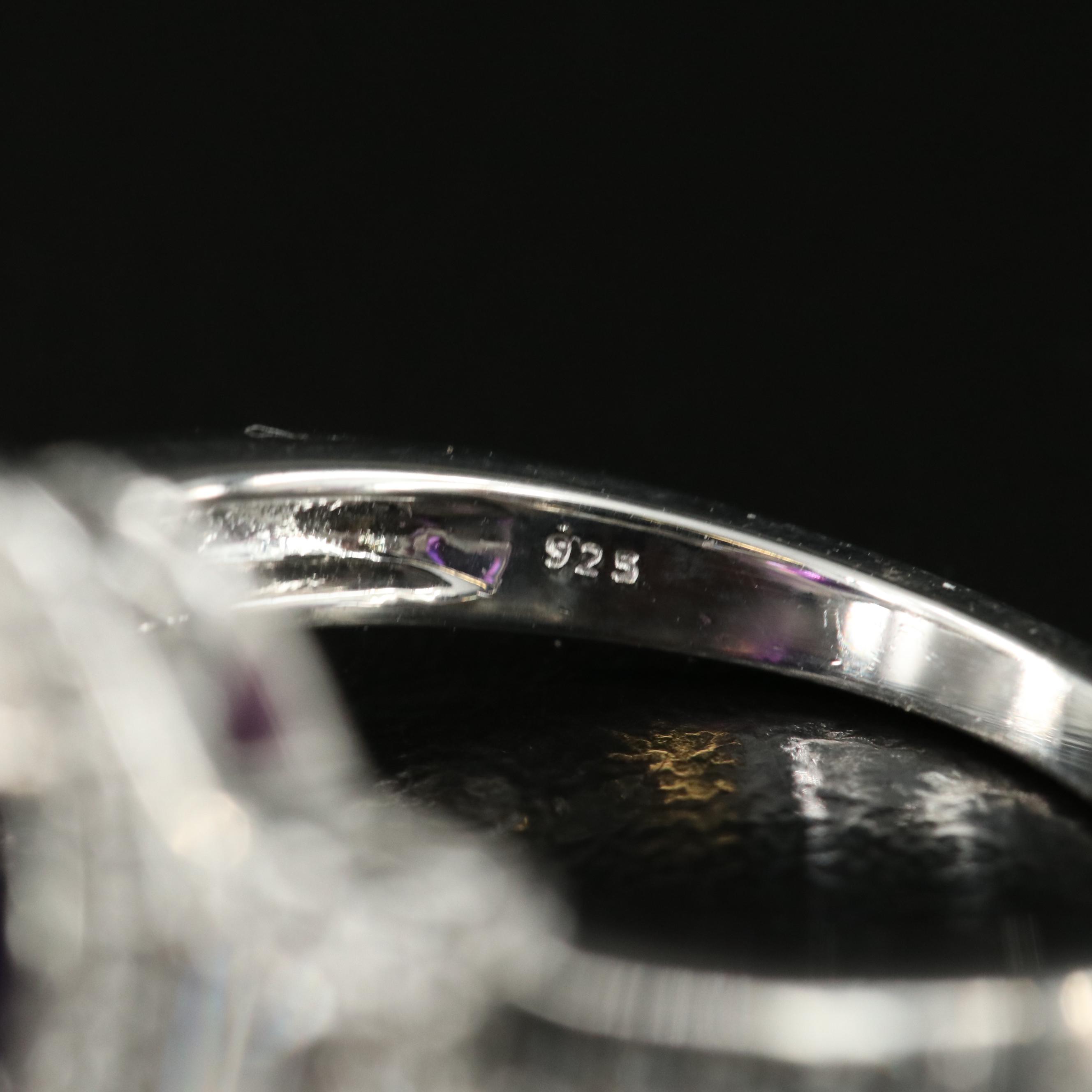 Sterling Amethyst and Sapphire Ring
