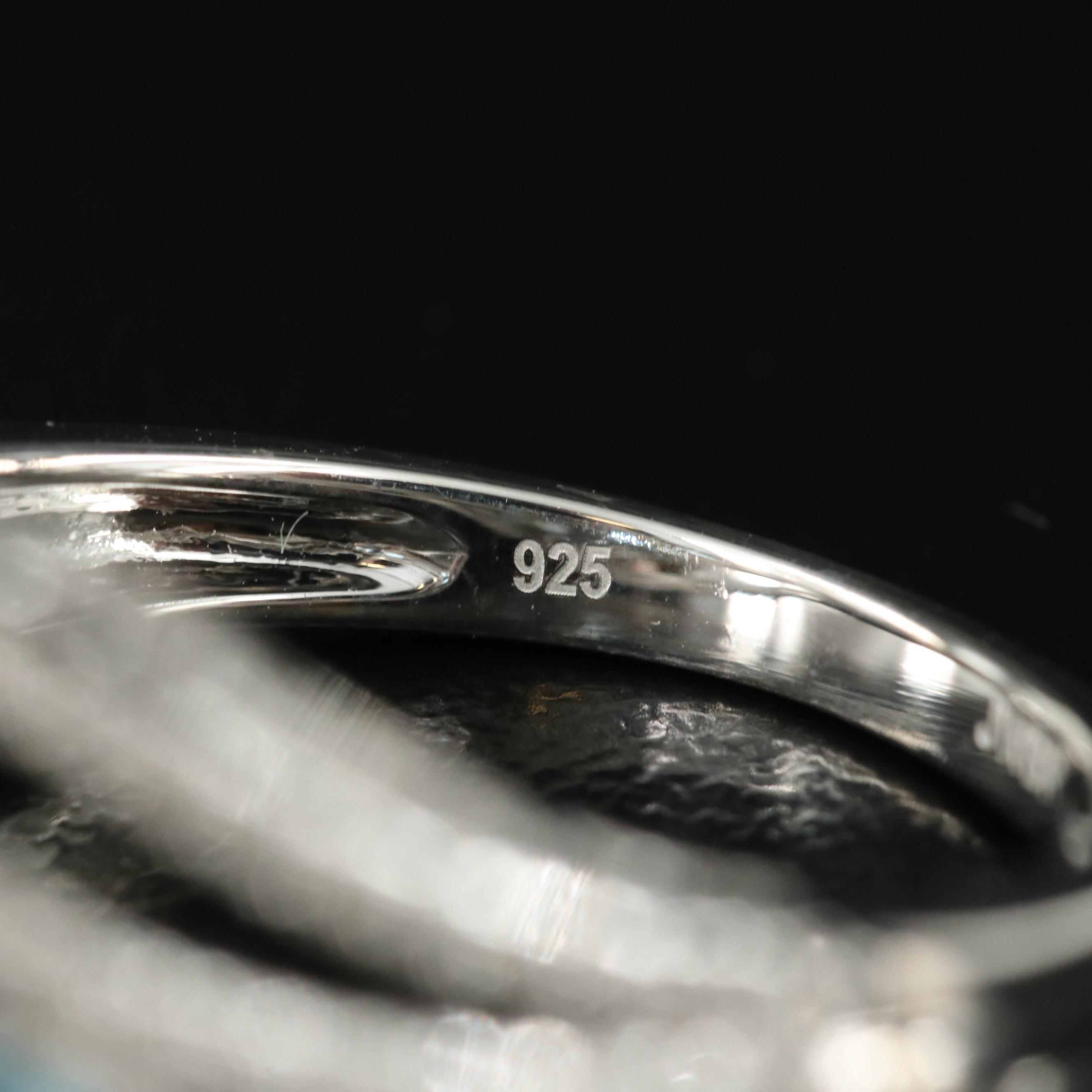 Sterling Topaz and Sapphire Ring