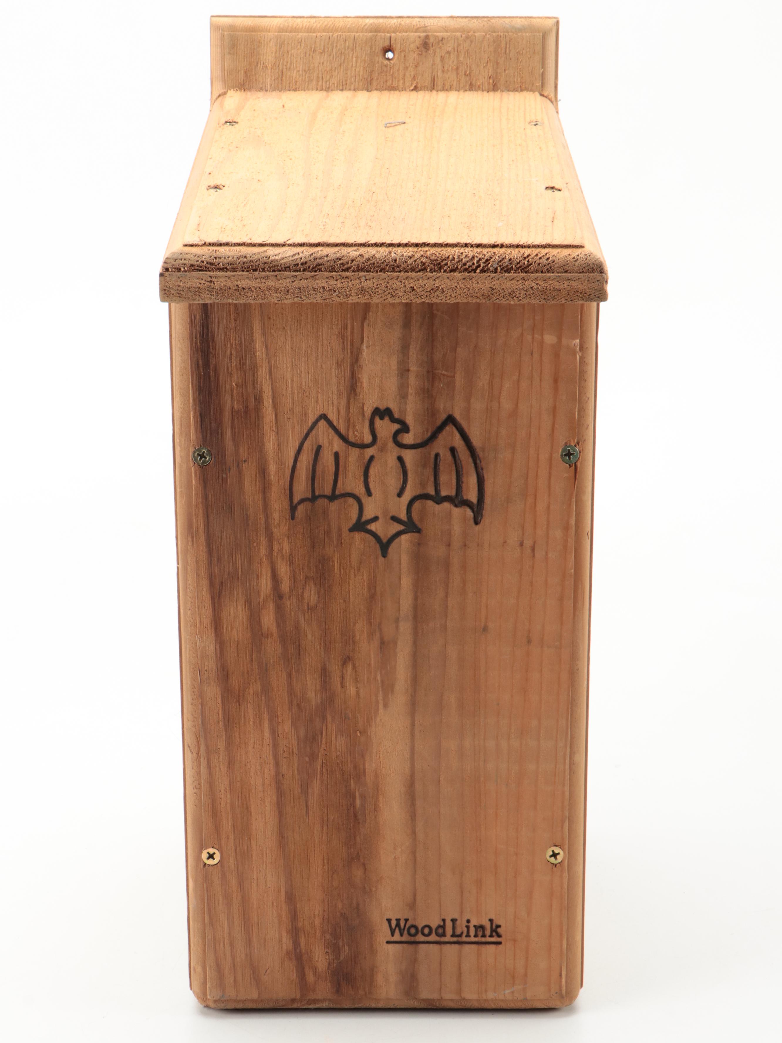 WoodLink Bat House with Other Metal Squirrel-Resistant Hopper Bird Feeder
