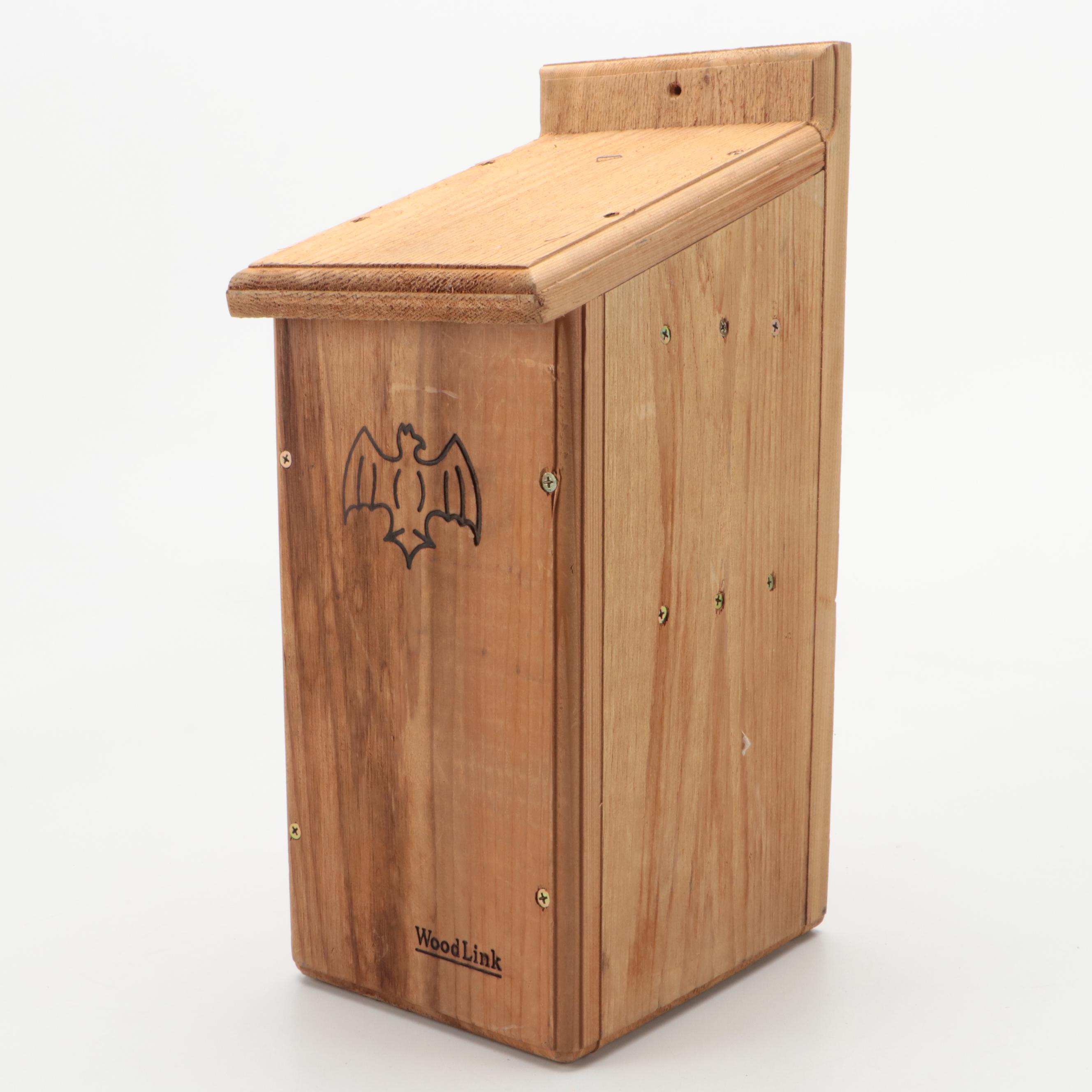 WoodLink Bat House with Other Metal Squirrel-Resistant Hopper Bird Feeder