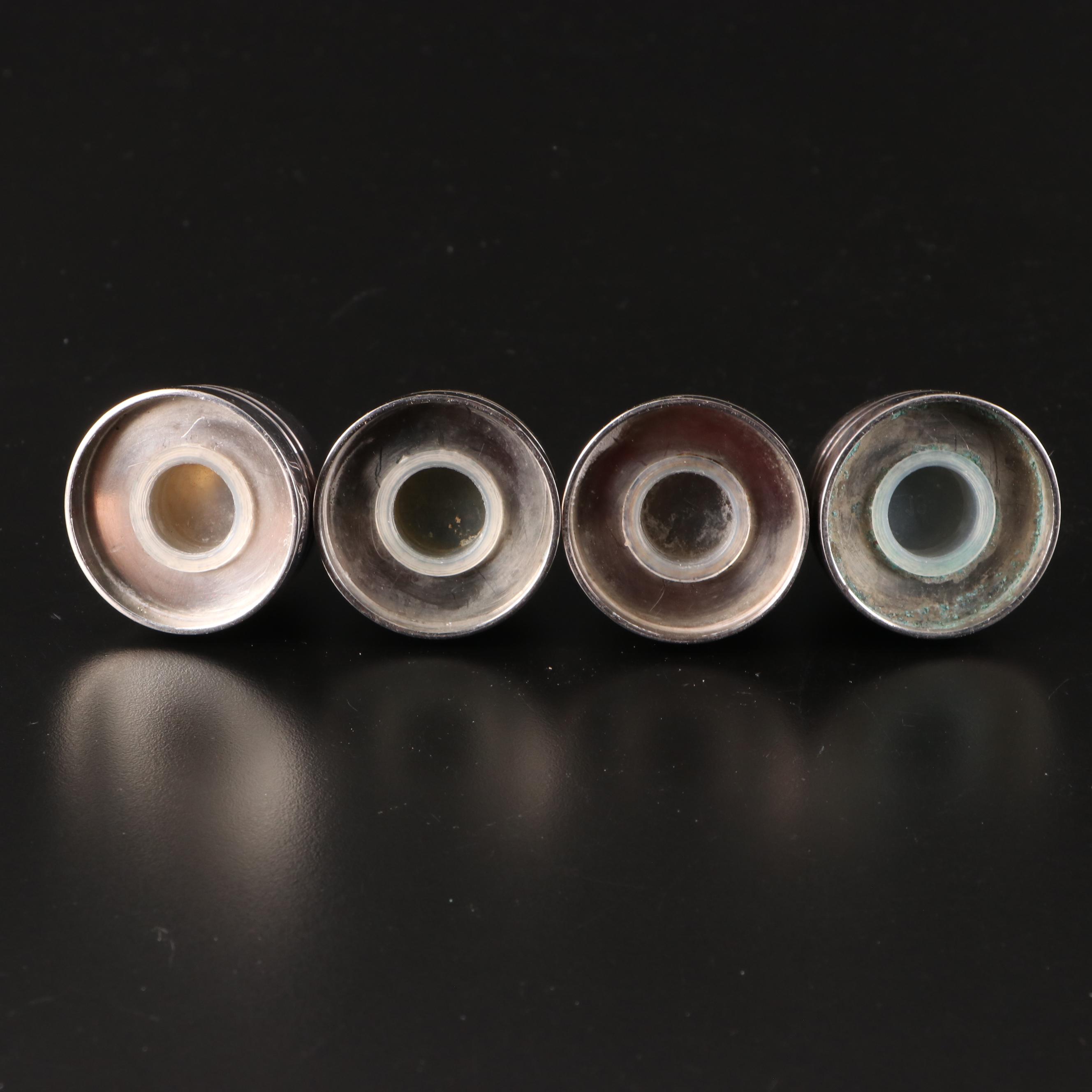 Christofle Salt and Pepper Shakers with Assorted Silver Plate Table Accessories