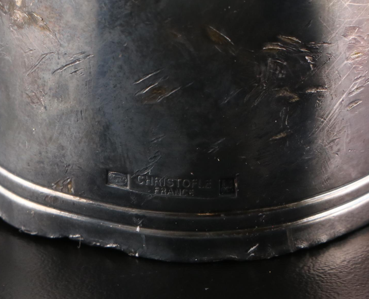 Christofle Salt and Pepper Shakers with Assorted Silver Plate Table Accessories