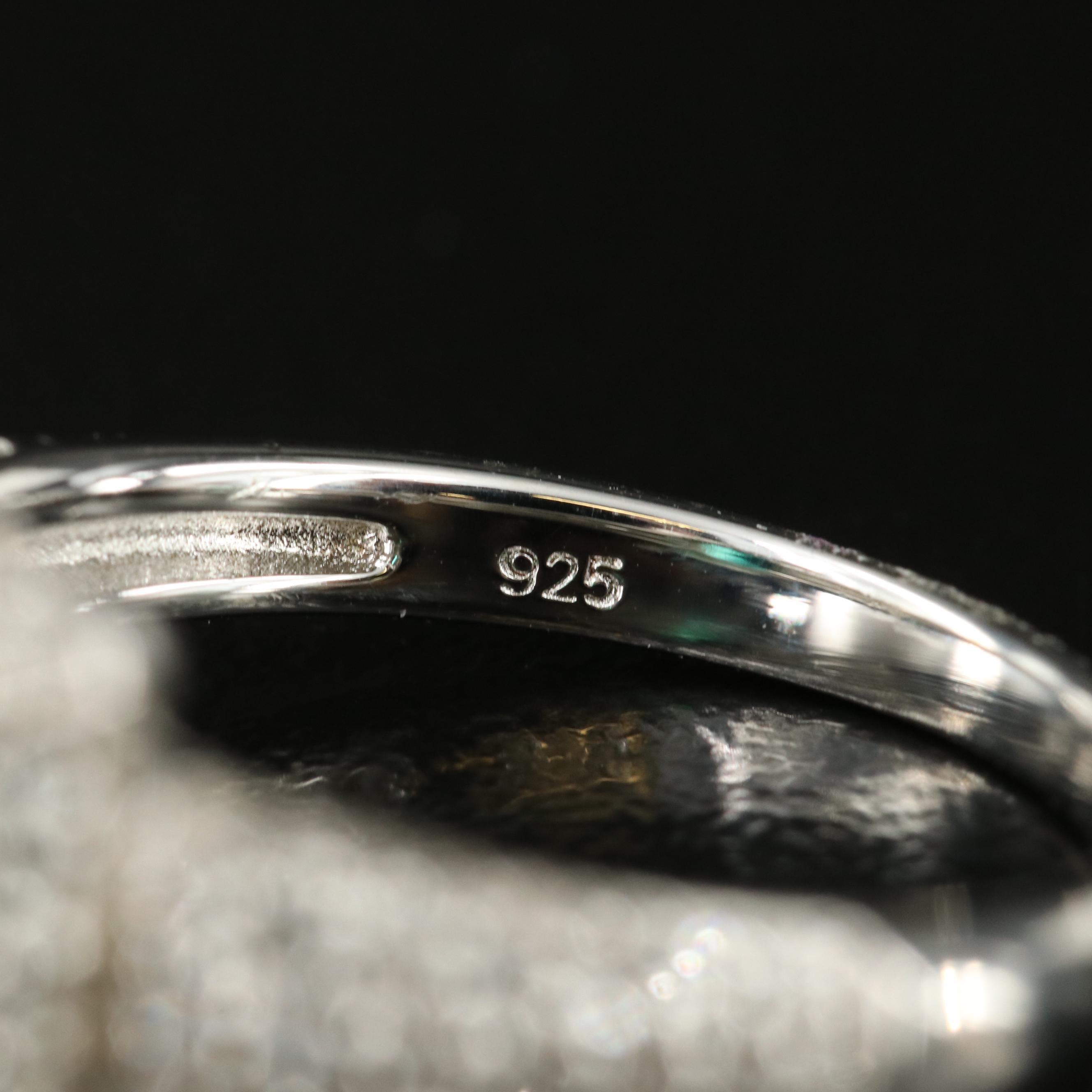 Sterling Emerald and Sapphire Ring